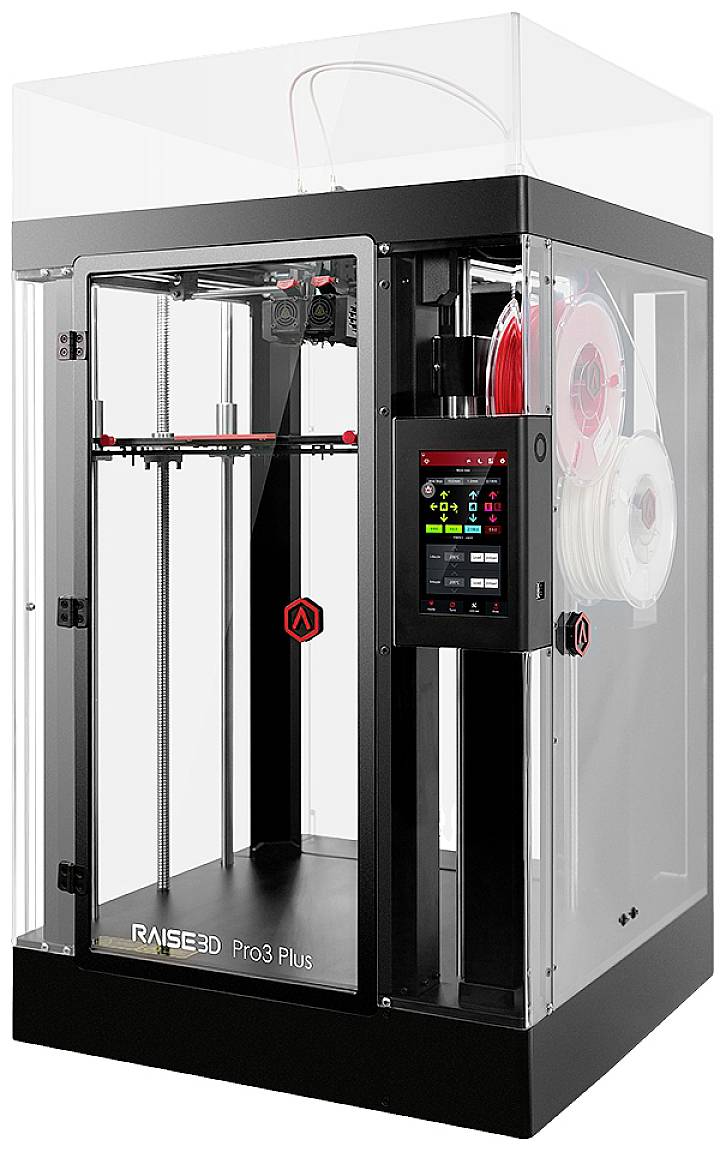 RAISE3D Pro3 Plus Dual Extruder 3D Drucker beheizbares Druckbett, Dual-Düsen-System (Dual Extruder), flexibles Metallbett, inkl. Filament, inkl. Geh