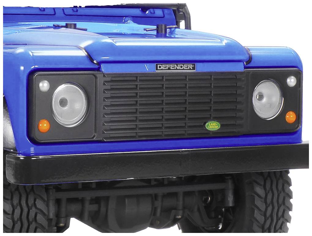 Tamiya Land Rover Defender 90 Blau Brushless 1:10 RC Modellauto Elektro Geländewagen Allradantrieb (4WD) Bausatz