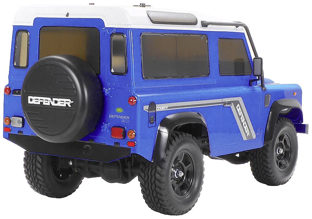 Tamiya Land Rover Defender 90 Blau Brushless 1:10 RC Modellauto Elektro Geländewagen Allradantrieb (4WD) Bausatz