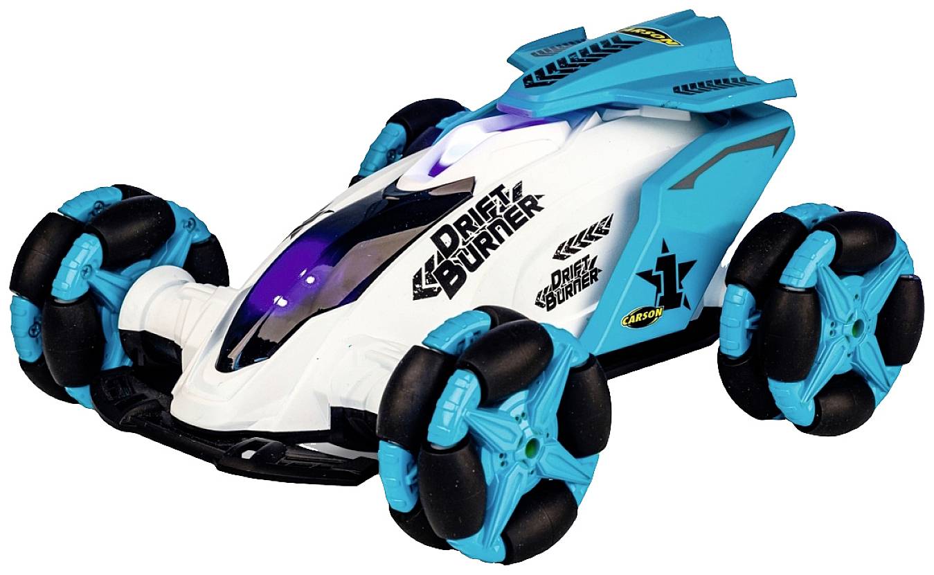 Carson RC Sport 404227 Drift Burner RC Einsteiger Modellauto Elektro Monstertruck Allradantrieb (4WD) inkl. Akku, Ladegerät und