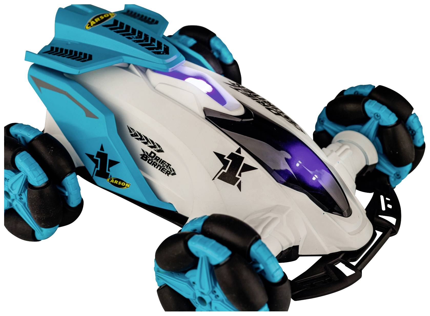 Carson RC Sport 404227 Drift Burner RC Einsteiger Modellauto Elektro Monstertruck Allradantrieb (4WD) inkl. Akku, Ladegerät und