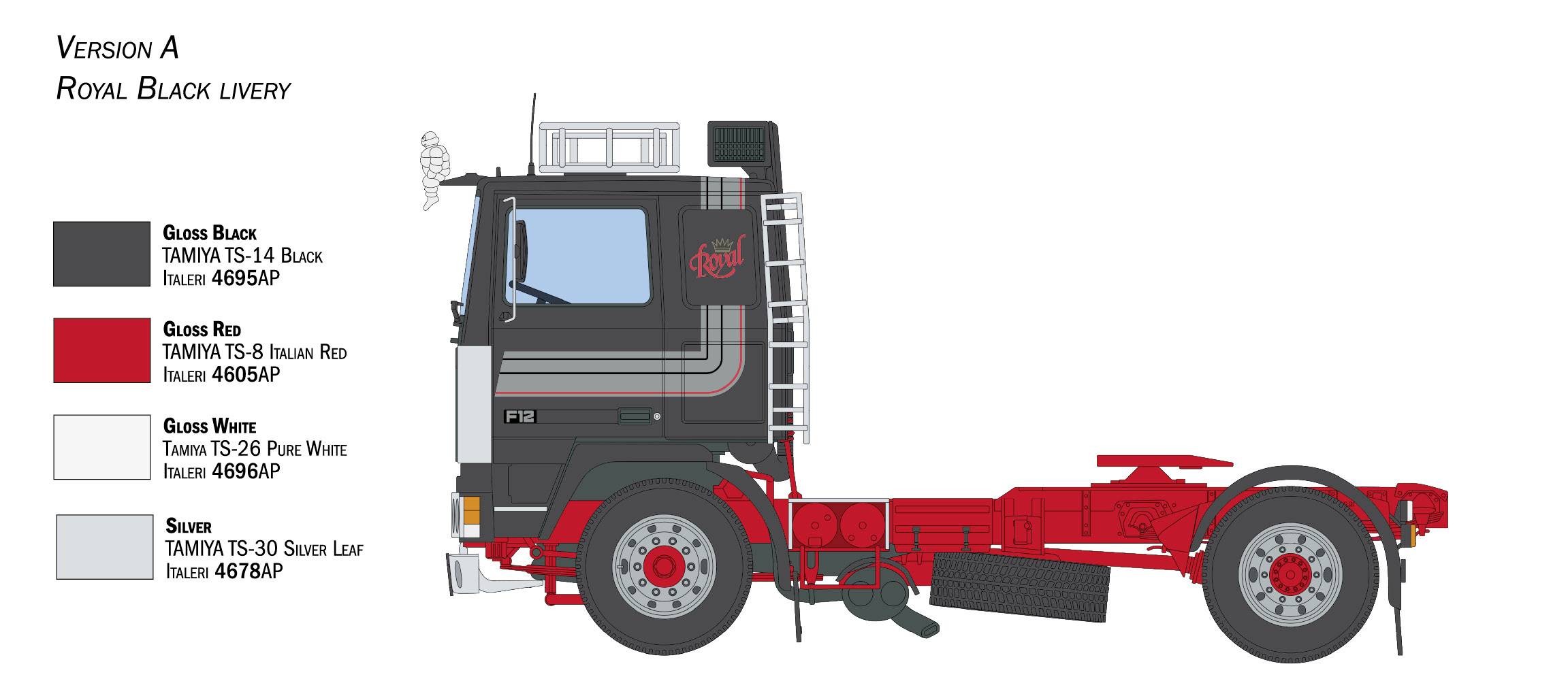 Italeri 3957 Volvo F-12 Intercooler Low Roof Truckmodell Bausatz 1:24