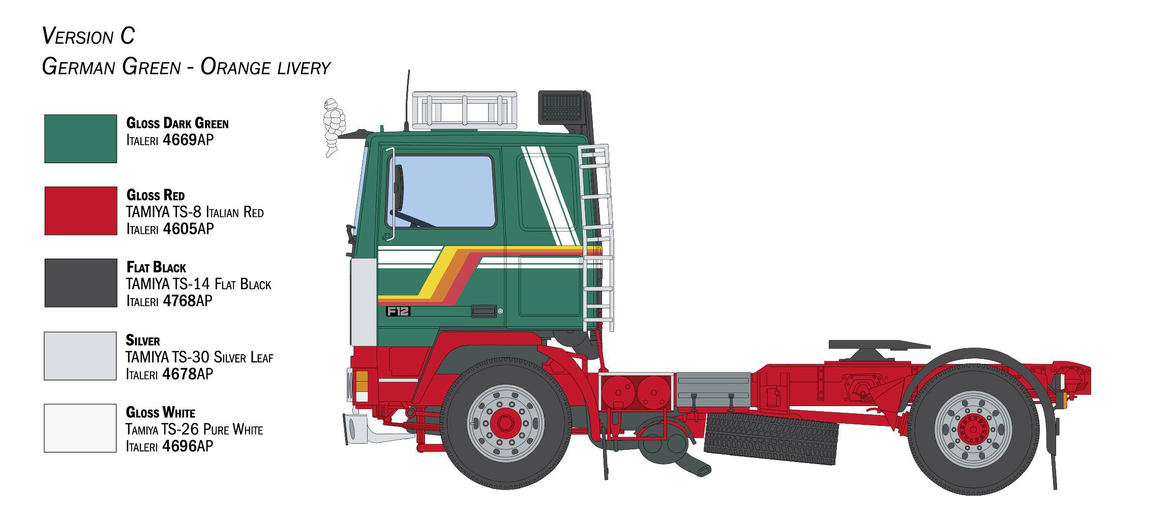 Italeri 3957 Volvo F-12 Intercooler Low Roof Truckmodell Bausatz 1:24