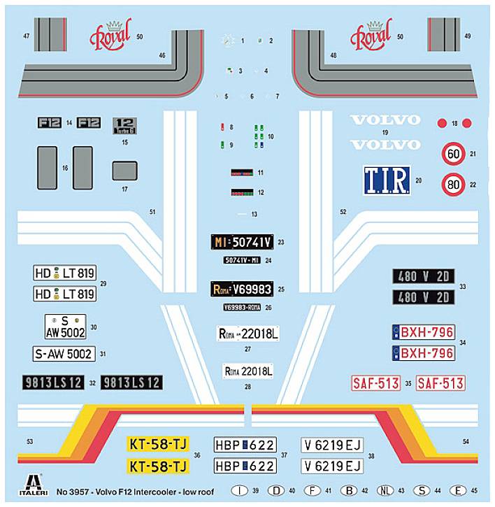 Italeri 3957 Volvo F-12 Intercooler Low Roof Truckmodell Bausatz 1:24