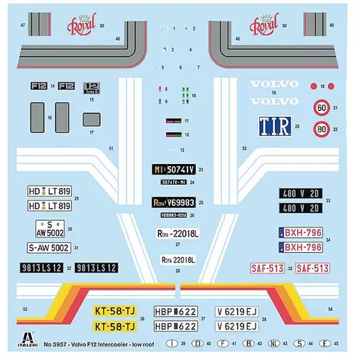 Italeri 3957 Volvo F-12 Intercooler Low Roof Truckmodell Bausatz 1:24 Italeri 3957 Volvo F-12 Intercooler Low Roof Truckmodell Bausatz 1:24