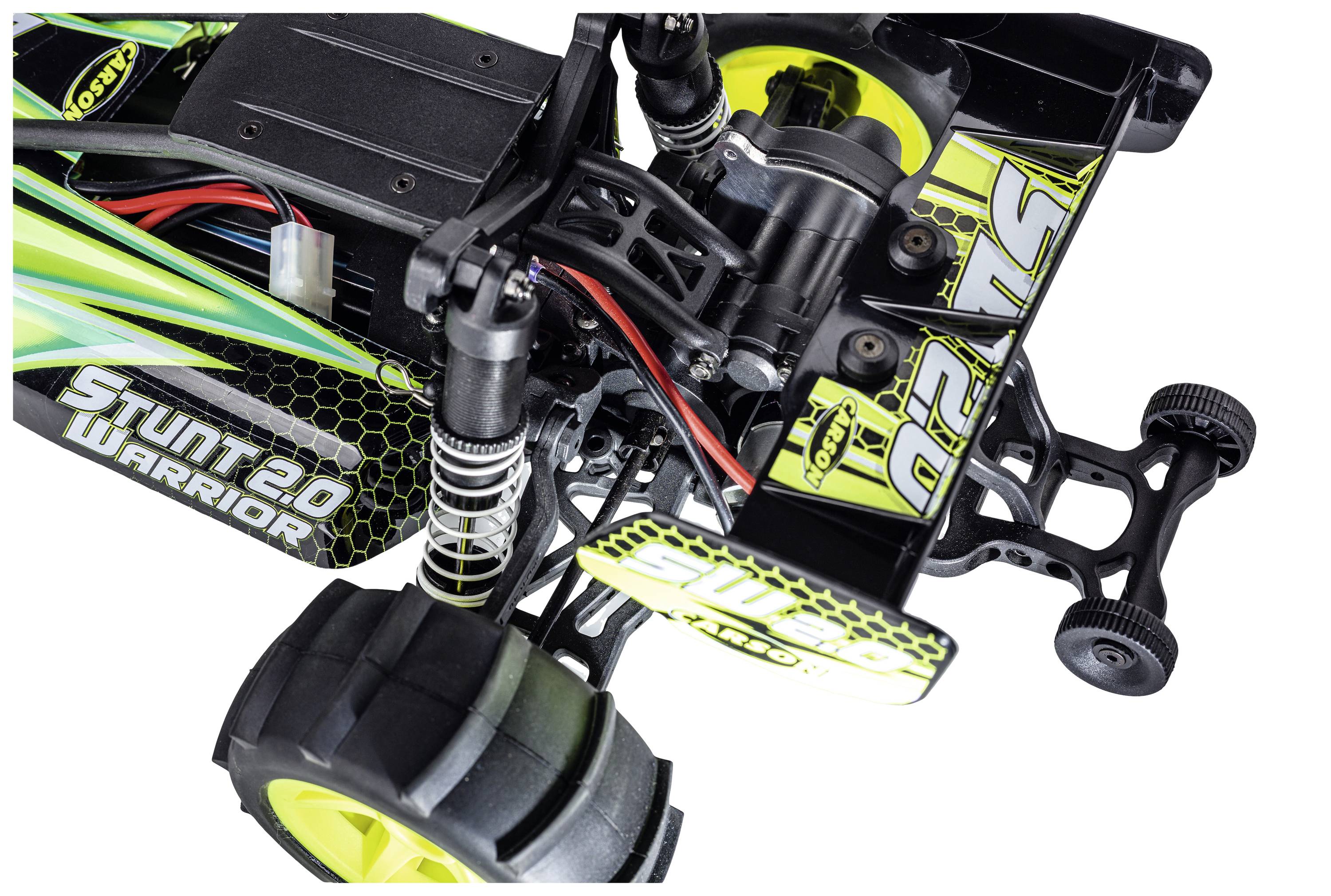 Carson RC Sport Stunt Warrior 2.0 Brushless 1:10 RC Modellauto Elektro Buggy Heckantrieb (2WD) RtR 2,4GHz