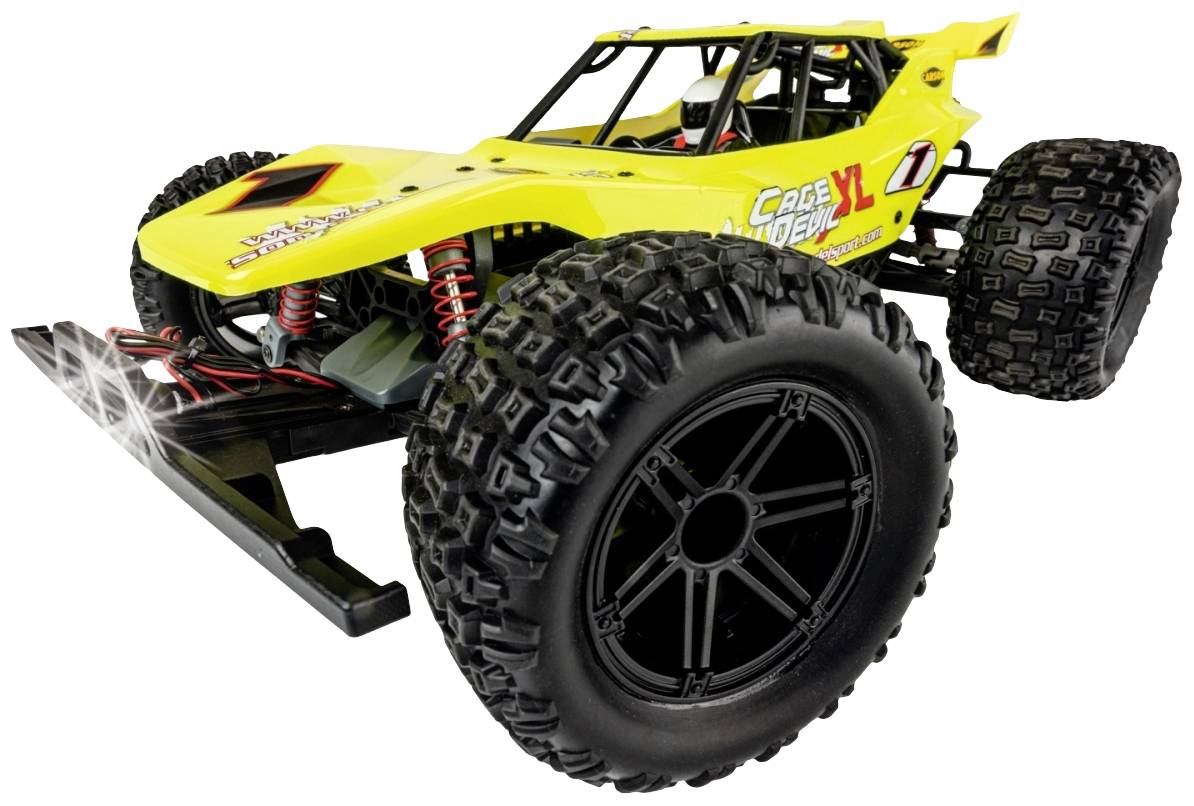 Carson RC Sport Cage Devil XL Gelb Brushed 1:10 RC Modellauto Elektro Buggy RtR 2,4GHz