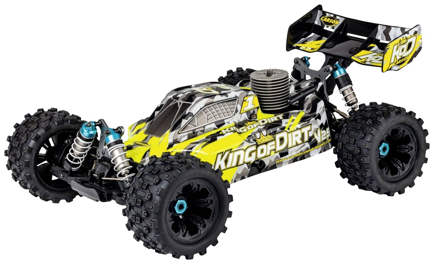 Carson RC Sport King of Dirt Buggy V25 GP 1:8 RC Modellauto Nitro Buggy RtR 2,4GHz
