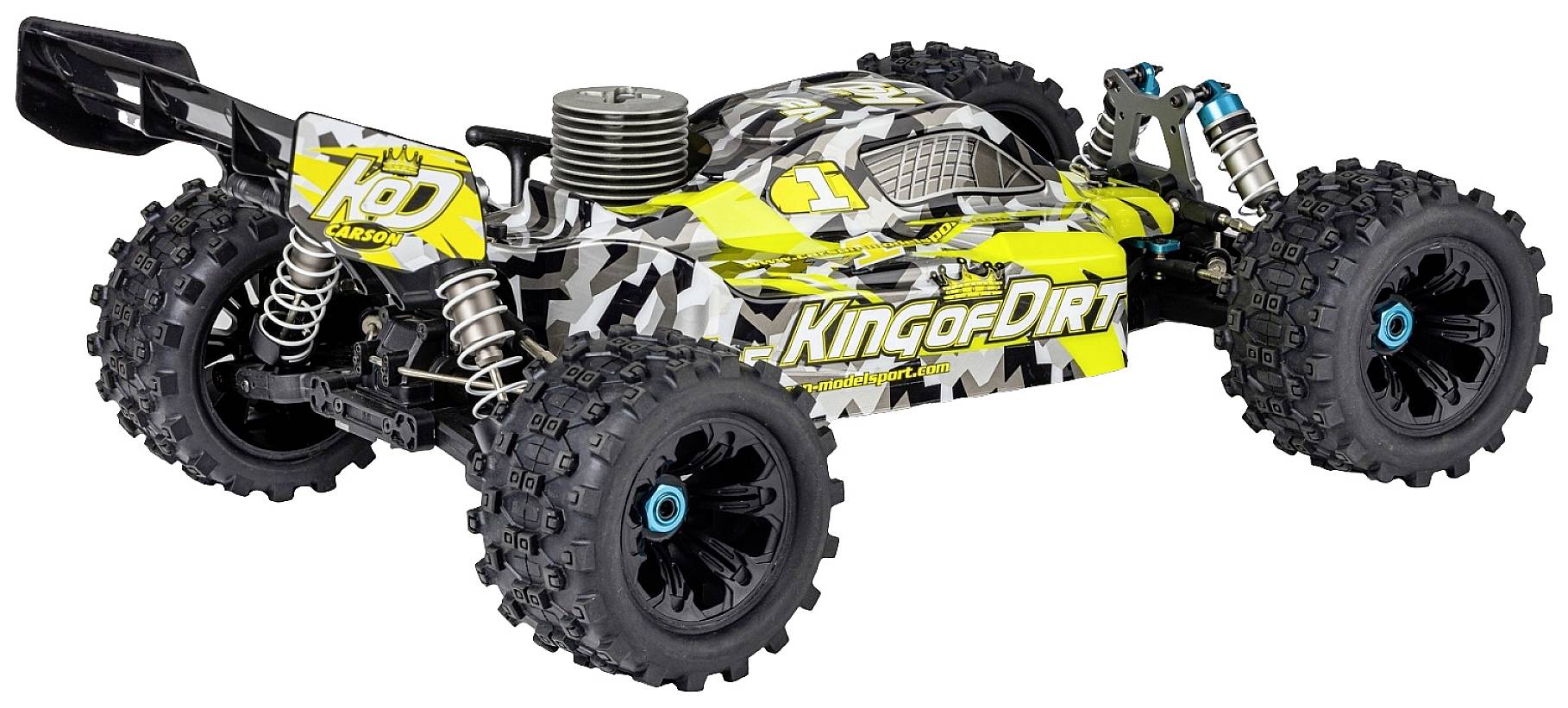 Carson RC Sport King of Dirt Buggy V25 GP 1:8 RC Modellauto Nitro Buggy RtR 2,4GHz
