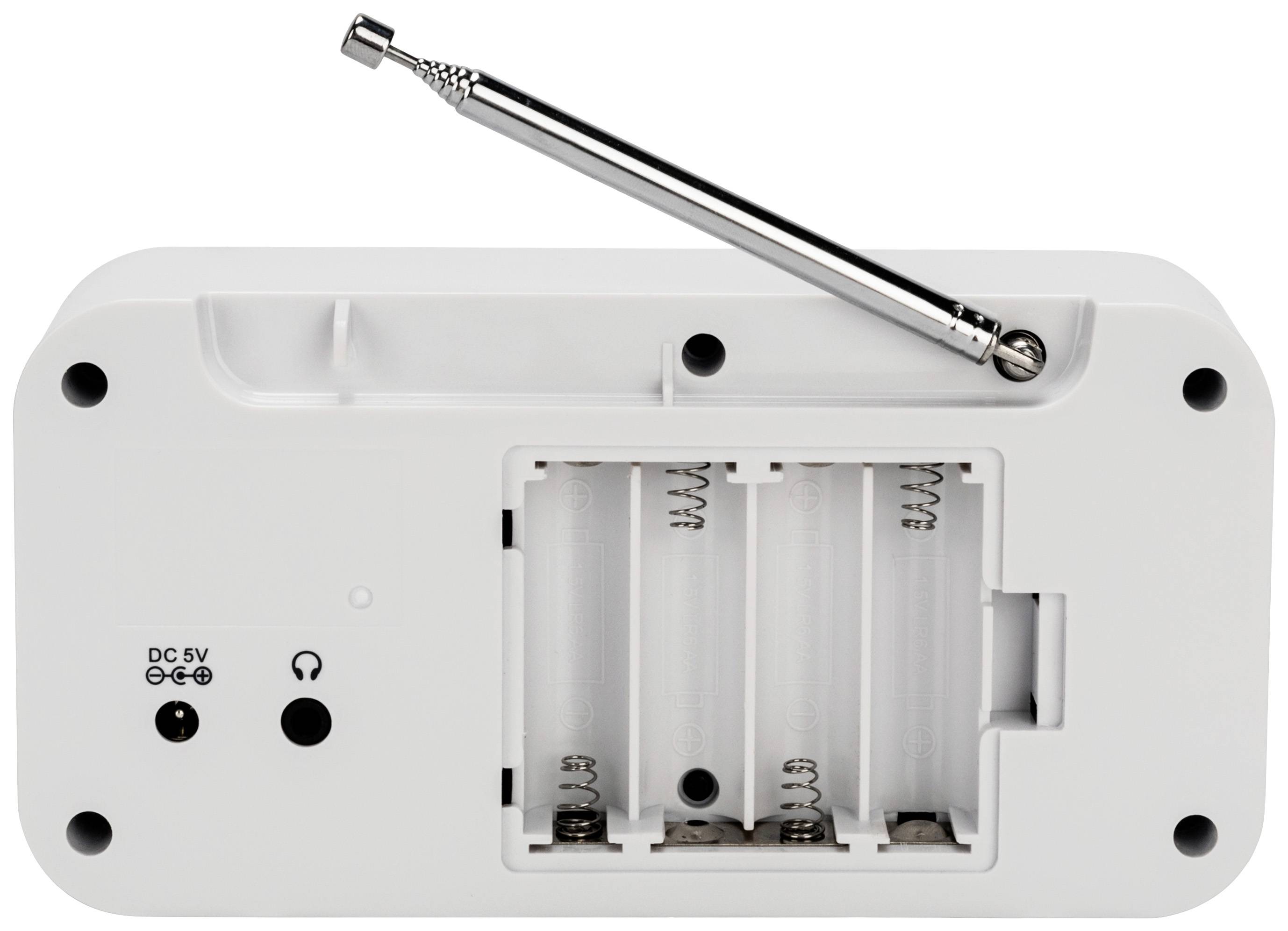 Denver DAB-42 Taschenradio DAB+, UKW Weckfunktion Weiß