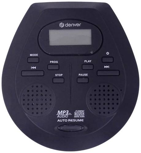 Denver DMP-395B Tragbarer CD-Player CD, CD-R, CD-RW, MP3 Inkl. Lautsprecherbox Schwarz
