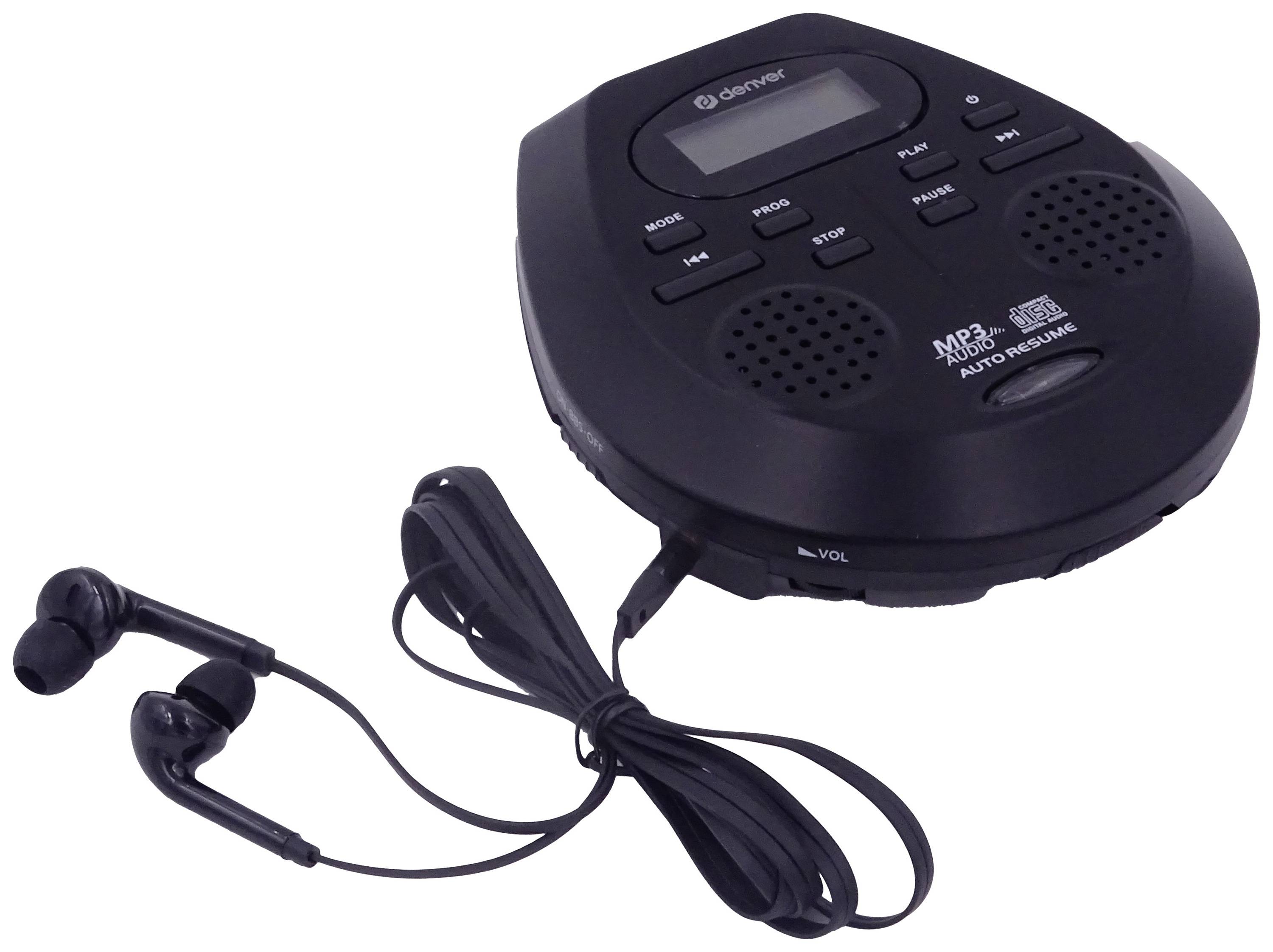 Denver DMP-395B Tragbarer CD-Player CD, CD-R, CD-RW, MP3 Inkl. Lautsprecherbox Schwarz