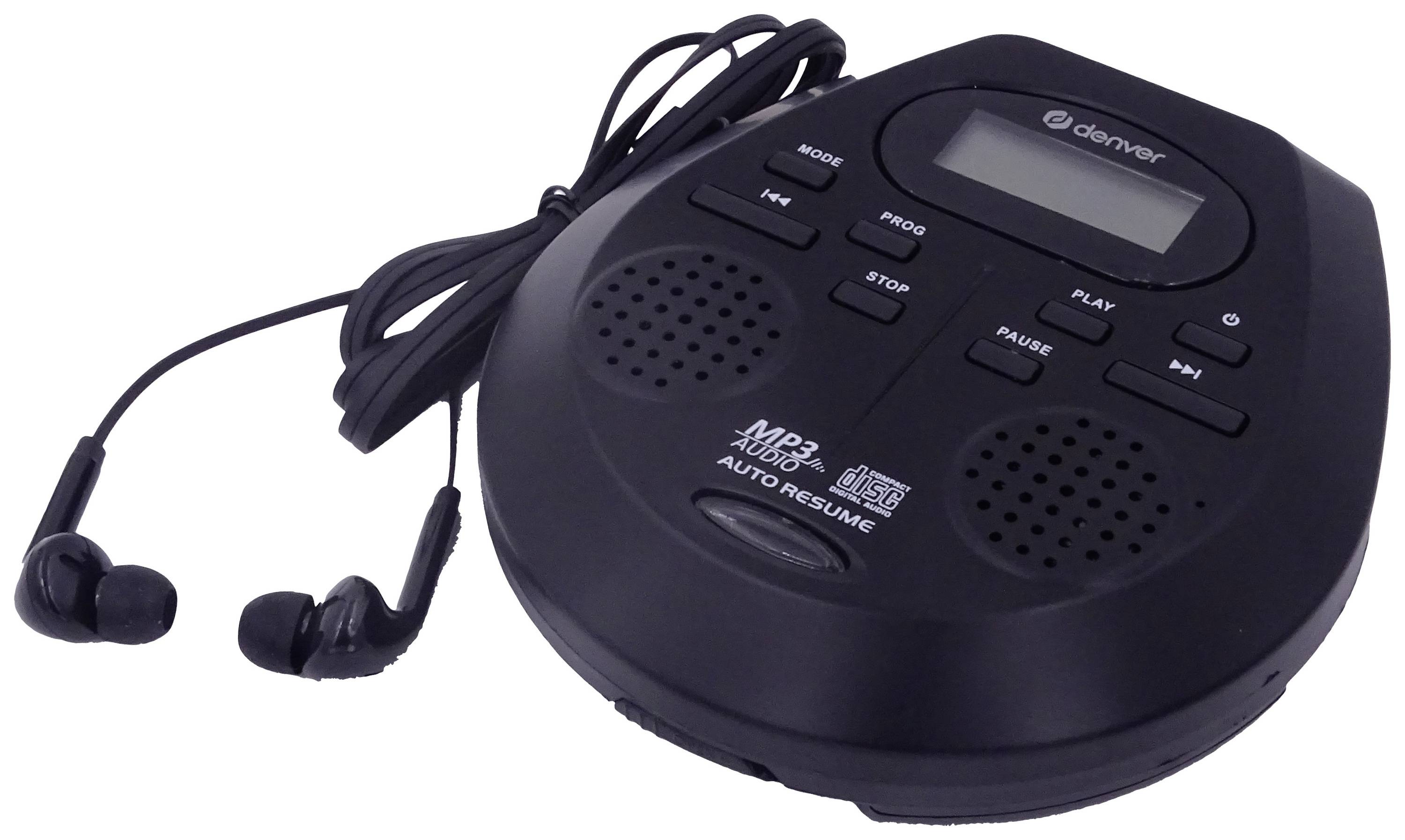Denver DMP-395B Tragbarer CD-Player CD, CD-R, CD-RW, MP3 Inkl. Lautsprecherbox Schwarz