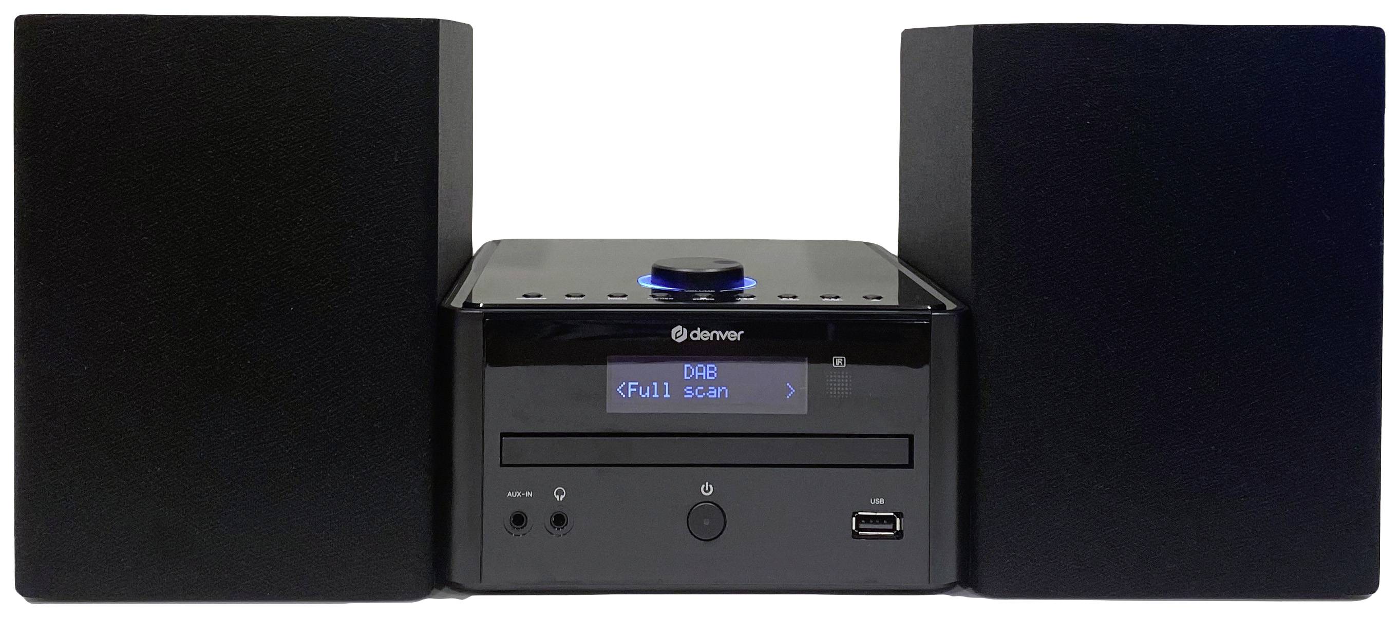 Denver MDA-270 Stereoanlage AUX, Bluetooth®, CD, DAB+, UKW, USB, Inkl. Fernbedienung, Inkl. Lautsprecherbox 2 x 5 W Schwarz