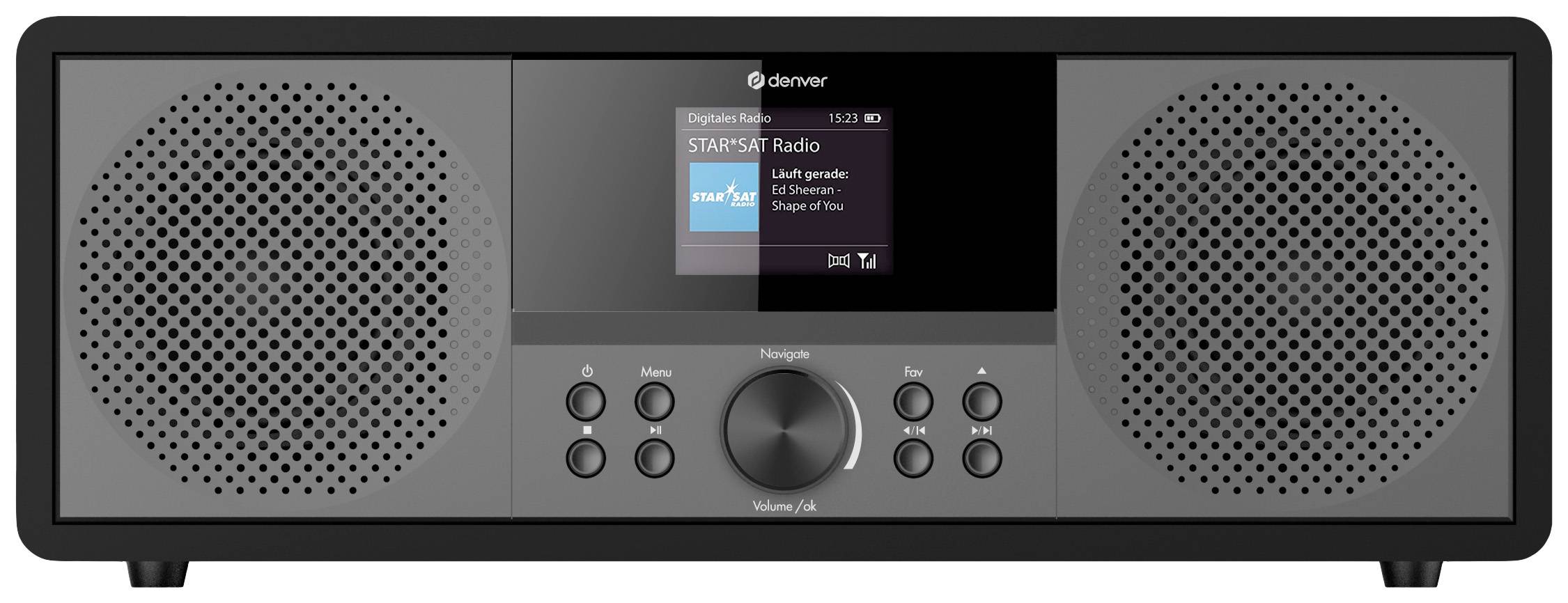 Denver MIR-270B Internet CD-Radio Internet, DAB+, UKW AUX, Bluetooth®, CD, USB, WLAN, Internetradio Schwarz