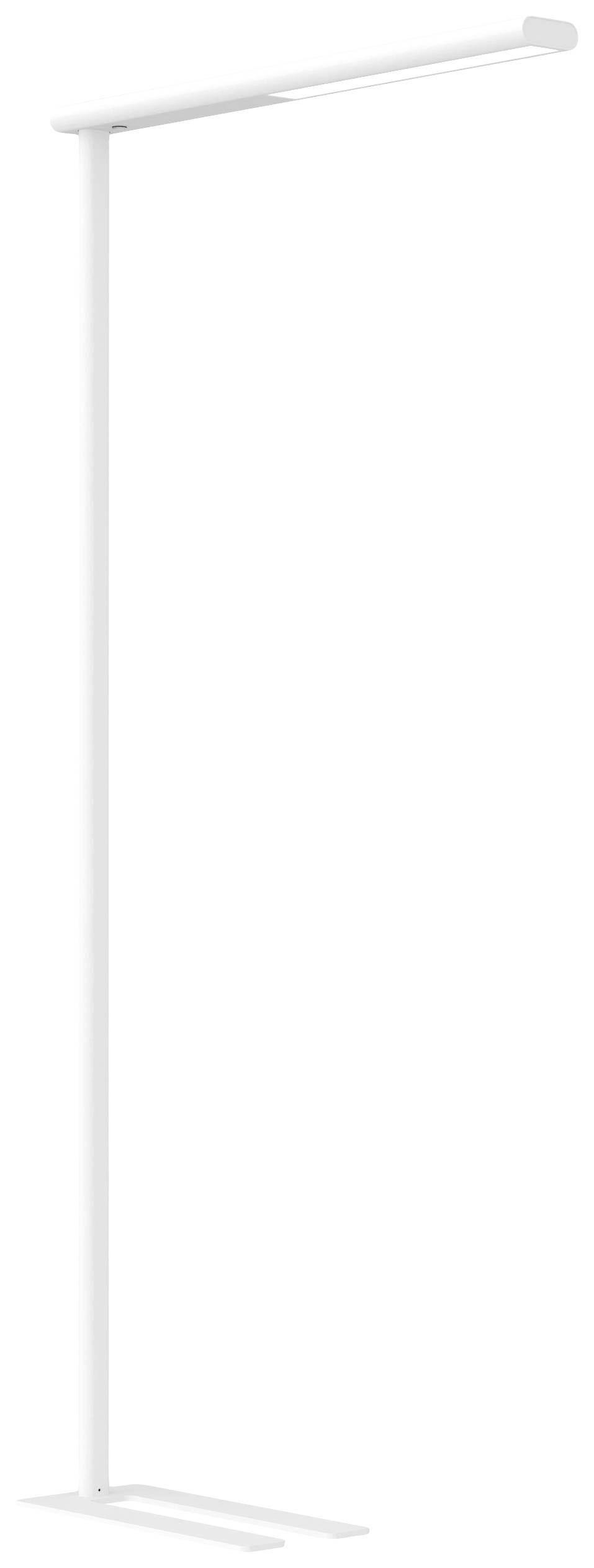Weißer, minimalistischer Kleiderständer aus Metall in L-Form mit stabilem Standfuß, geeignet zum Aufhängen von Kleidung.