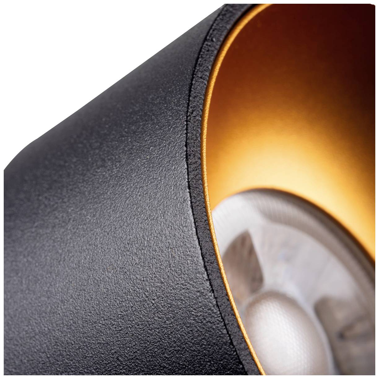 Kanlux 27575 Riti Deckenleuchte GU10, Par 16 Gold (matt), Schwarz (matt)