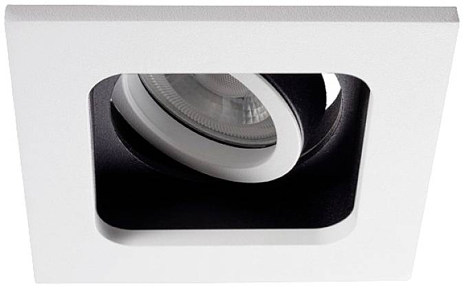 Kanlux 33661 Reul Einbauleuchte MR 16, Par 16, GX5.3, GU10 Weiß, Schwarz