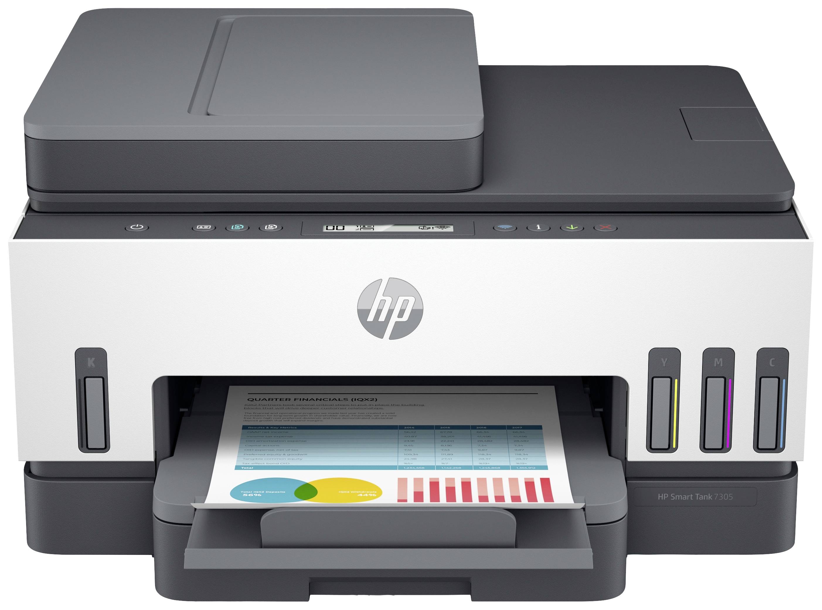 HP Smart Tank 7305 All-in-One Multifunktionsdrucker Tintenstrahl Farbe A4 Drucker, Scanner, Kopierer Tintentank-System, Duplex, WLAN, LAN, ADF