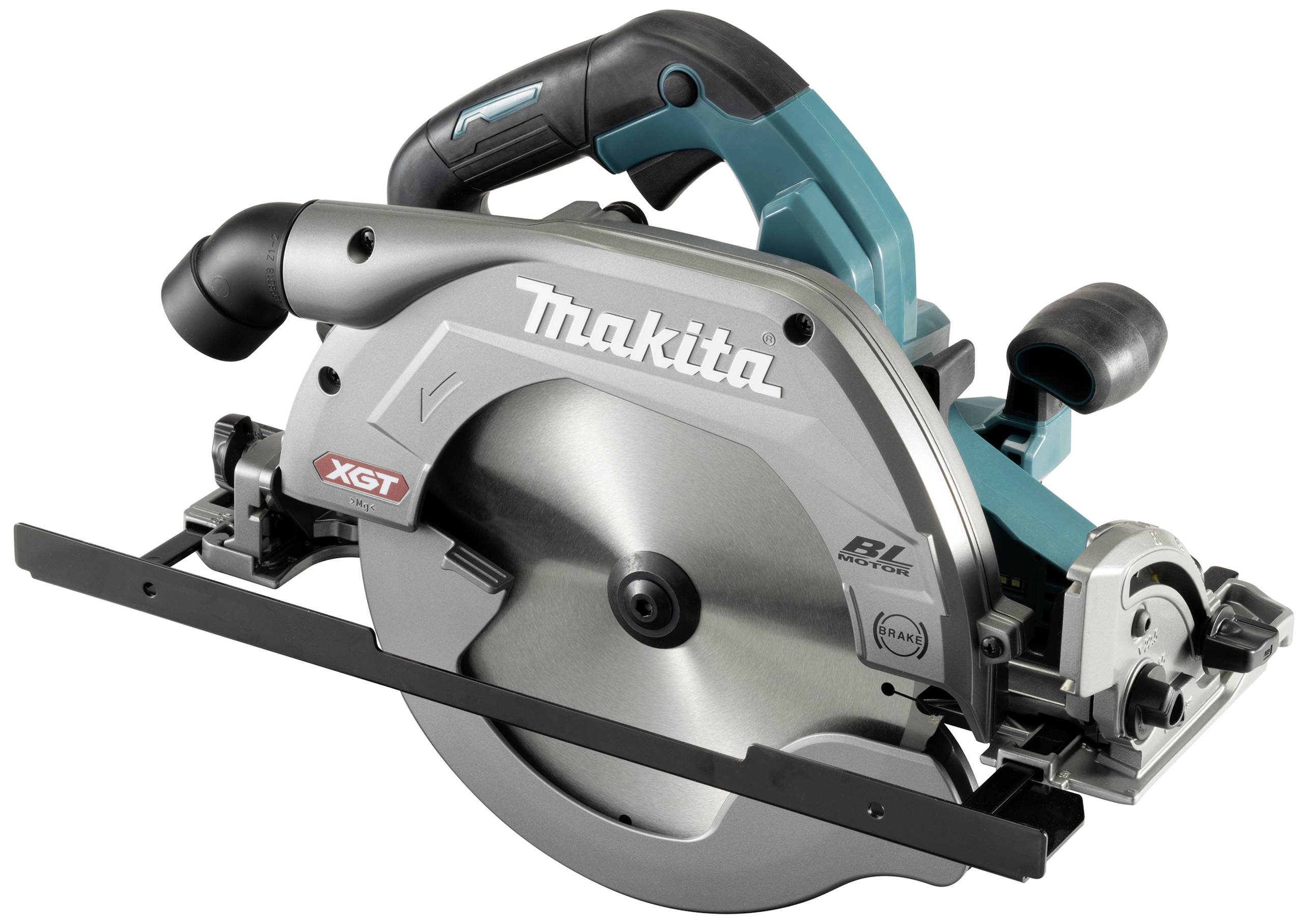 Handkreissäge von Makita, Modell XGT. Leistungstarkes Werkzeug mit robustem Design, geeignet für präzise Holzarbeiten.