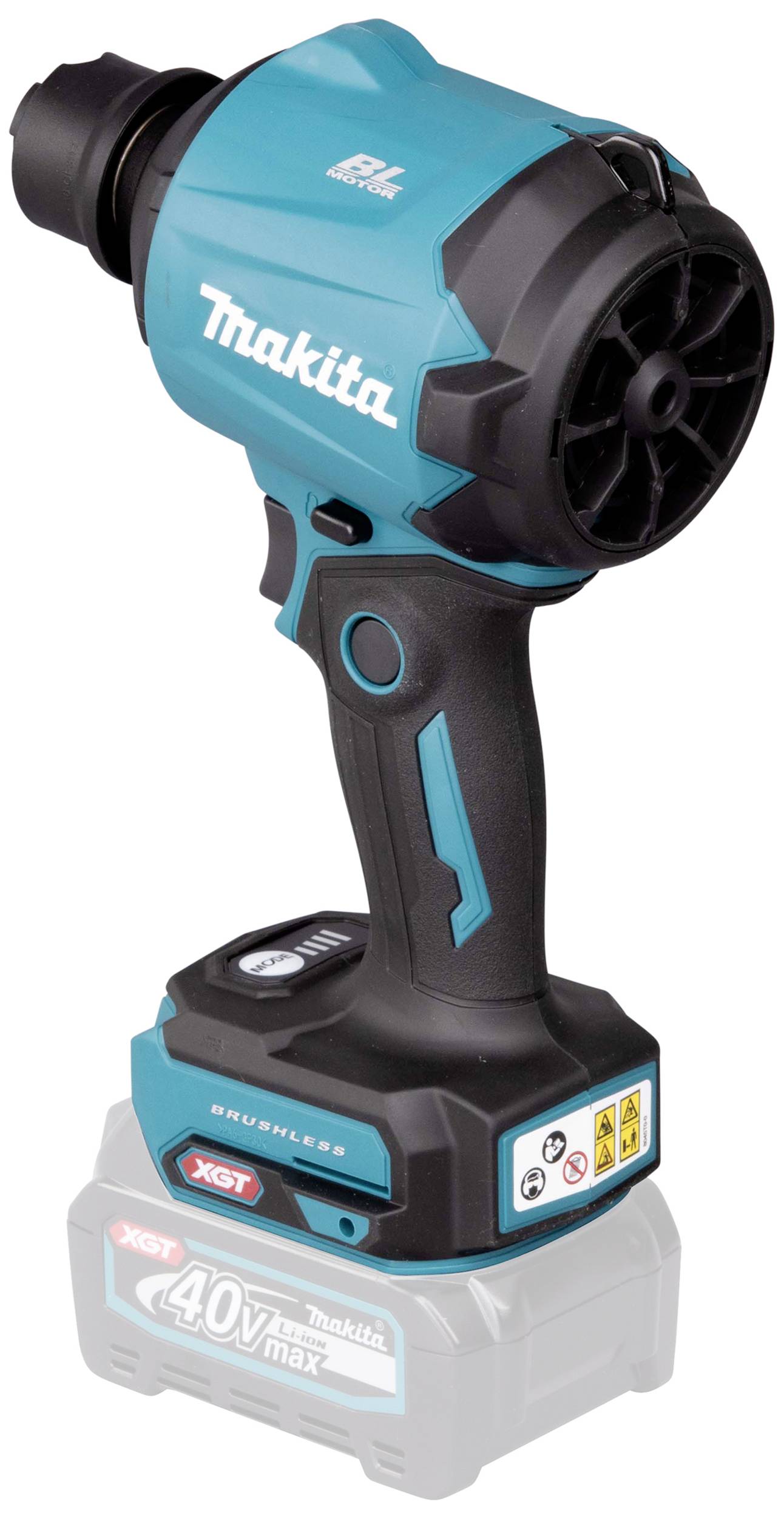 Makita AS001GZ Akku-Gebläse Luftdurchsatz 1.1 m³/min Luftgeschwindigkeit 200 m/s Li-Ion 40 V ohne Akku, ohne Ladegerät