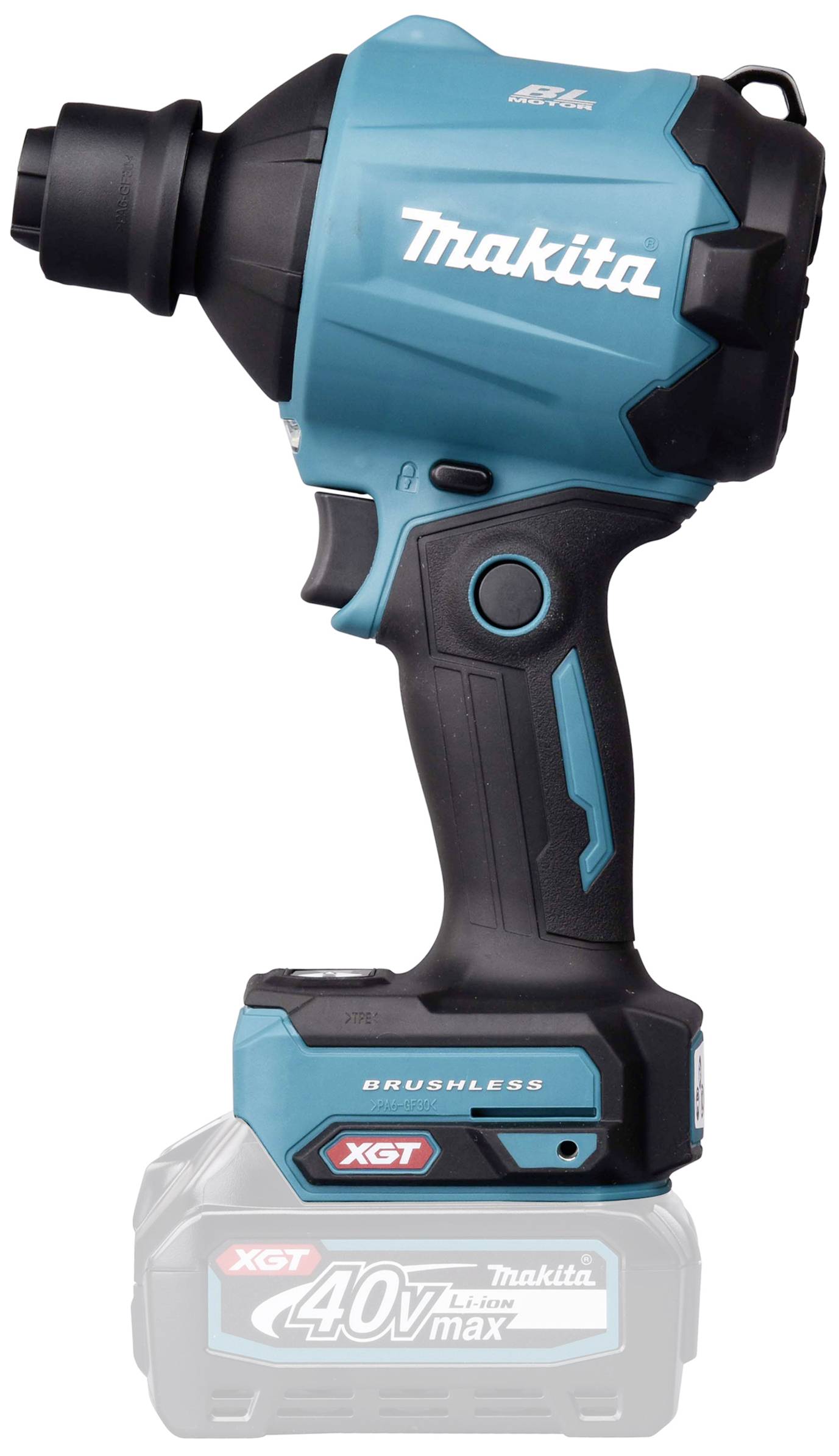 Akkuschlagschrauber in Blau und Schwarz, Marke und Modellnummer gut sichtbar, zeigt die ergonomische Griffgestaltung und Batteriebetrieb.