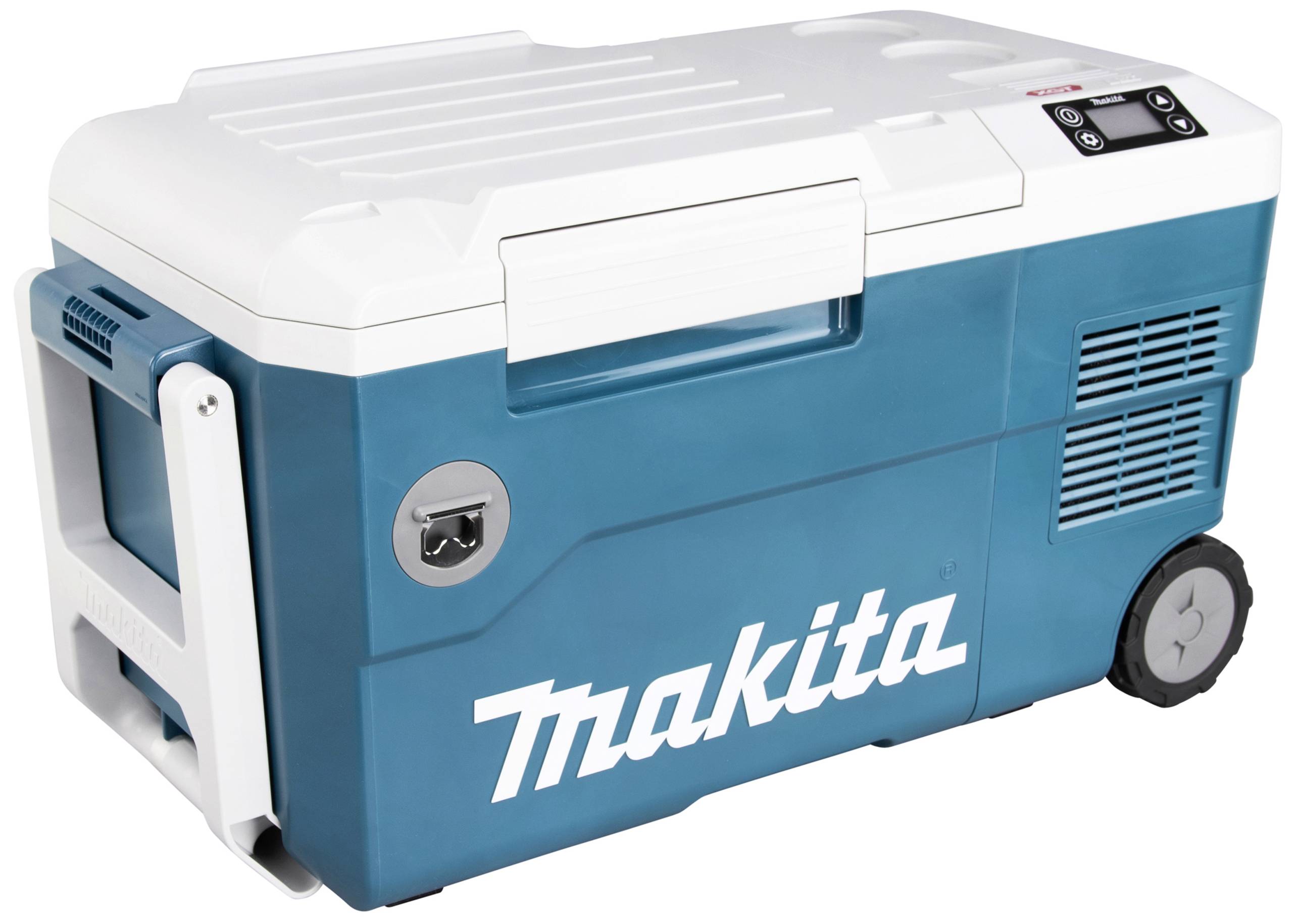 Makita Akku-Kühlbox & Heizbox EEK: E (A - G) Kompressor 12 V/DC, 18 V/DC, 24 V/DC, 100 V/AC, 240 V/AC Türkis, Weiß 20l -18°C