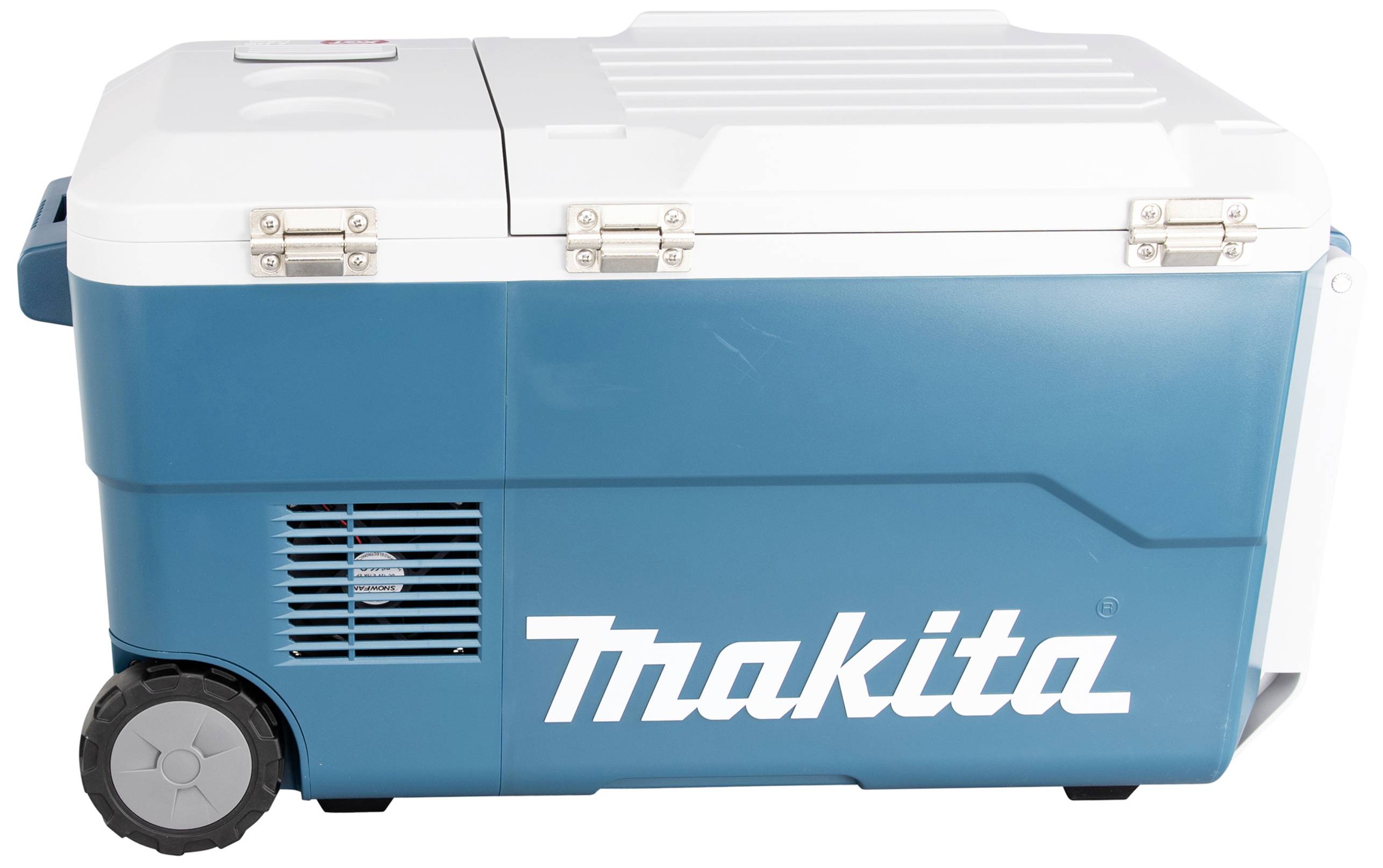 Makita Akku-Kühlbox & Heizbox EEK: E (A - G) Kompressor 12 V/DC, 18 V/DC, 24 V/DC, 100 V/AC, 240 V/AC Türkis, Weiß 20 l -18 °C
