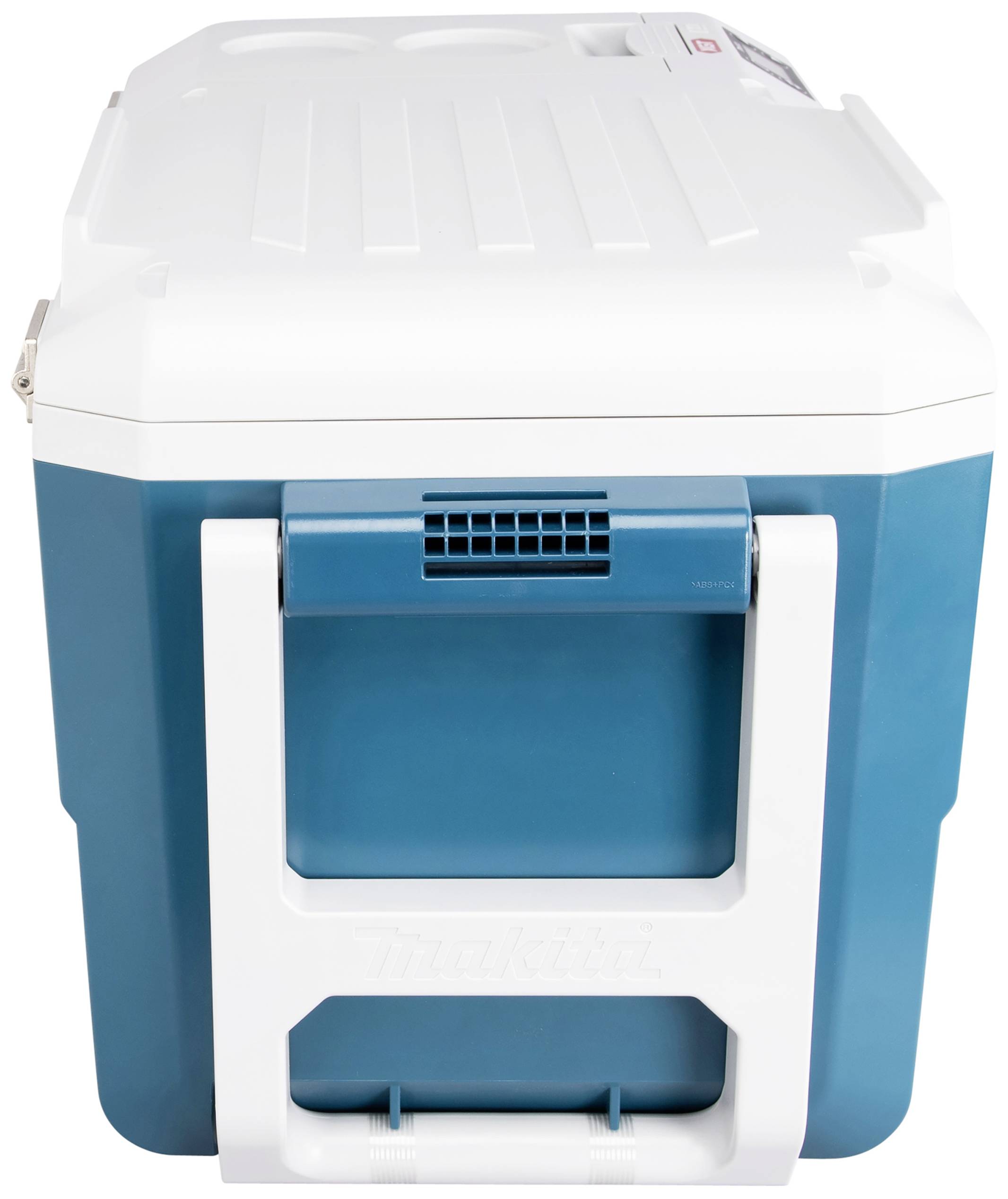 Makita Akku-Kühlbox & Heizbox EEK: E (A - G) Kompressor 12 V/DC, 18 V/DC, 24 V/DC, 100 V/AC, 240 V/AC Türkis, Weiß 20 l -18 °C