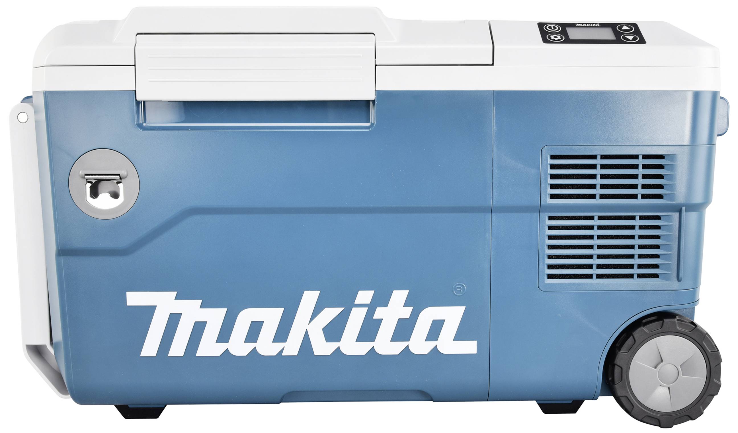Makita Akku-Kühlbox & Heizbox EEK: E (A - G) Kompressor 12 V/DC, 18 V/DC, 24 V/DC, 100 V/AC, 240 V/AC Türkis, Weiß 20 l -18 °C
