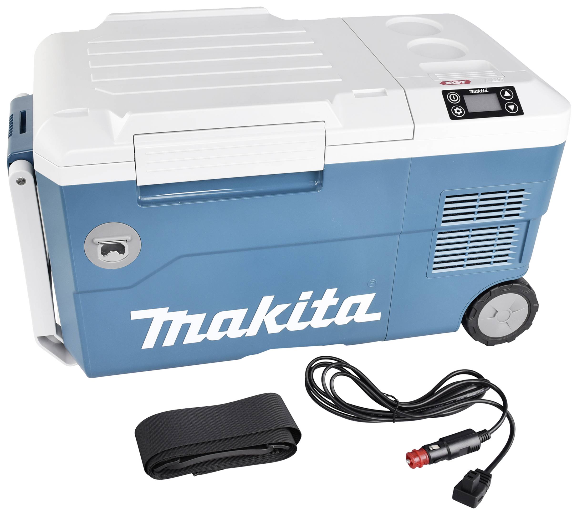 Makita Akku-Kühlbox & Heizbox EEK: E (A - G) Kompressor 12 V/DC, 18 V/DC, 24 V/DC, 100 V/AC, 240 V/AC Türkis, Weiß 20l -18°C