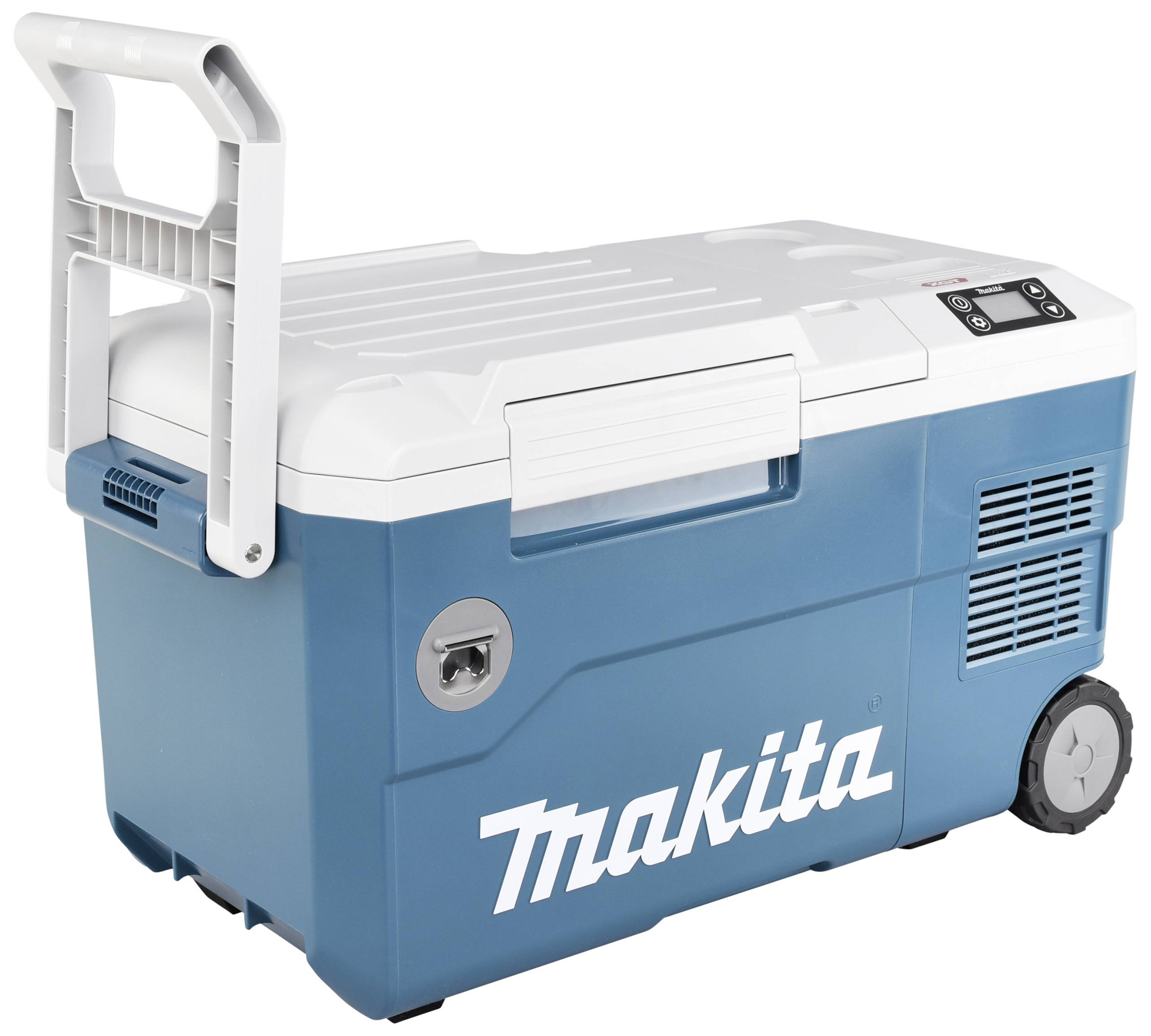 Makita Akku-Kühlbox & Heizbox EEK: E (A - G) Kompressor 12 V/DC, 18 V/DC, 24 V/DC, 100 V/AC, 240 V/AC Türkis, Weiß 20l -18°C