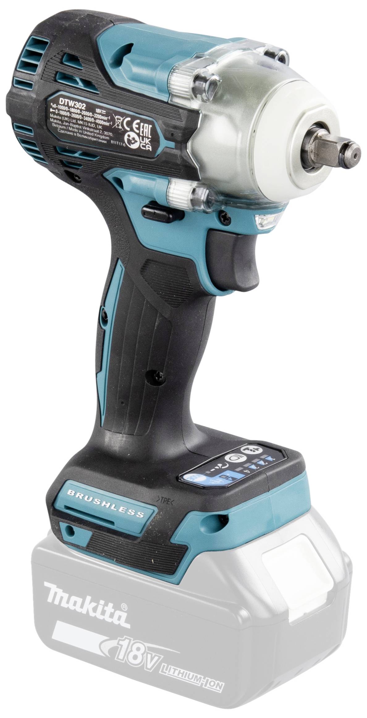 Akkuschlagschrauber in Blau und Schwarz, kabellos mit ergonomischem Griff, Metallkopf und 18V Lithium-Ionen-Akku.