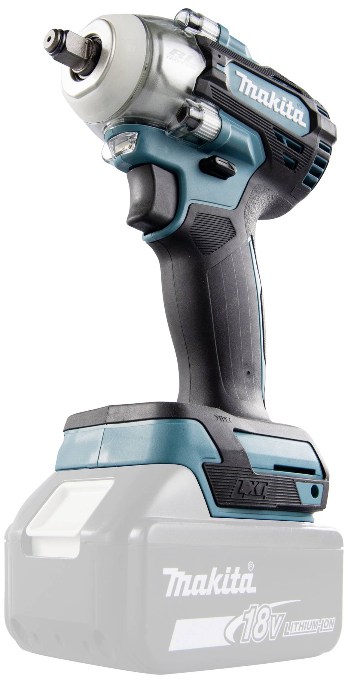 Akkuschlagschrauber in Nahaufnahme. Die Marke ist auf dem Gerät sichtbar. Geeignet für Bauarbeiten oder Heimwerkerprojekte.