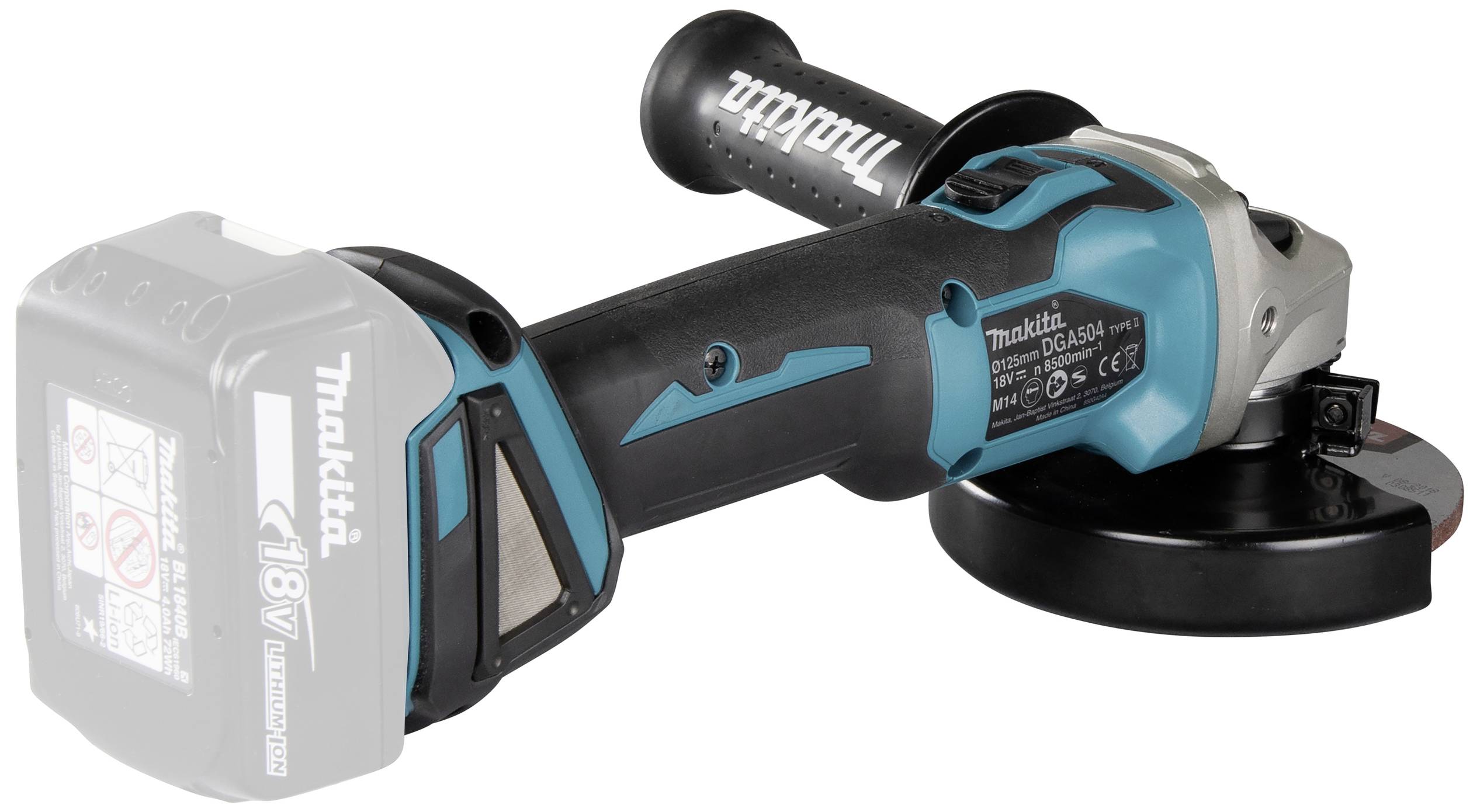 Makita DGA504Z Akku-Winkelschleifer 125 mm ohne Akku 18 V