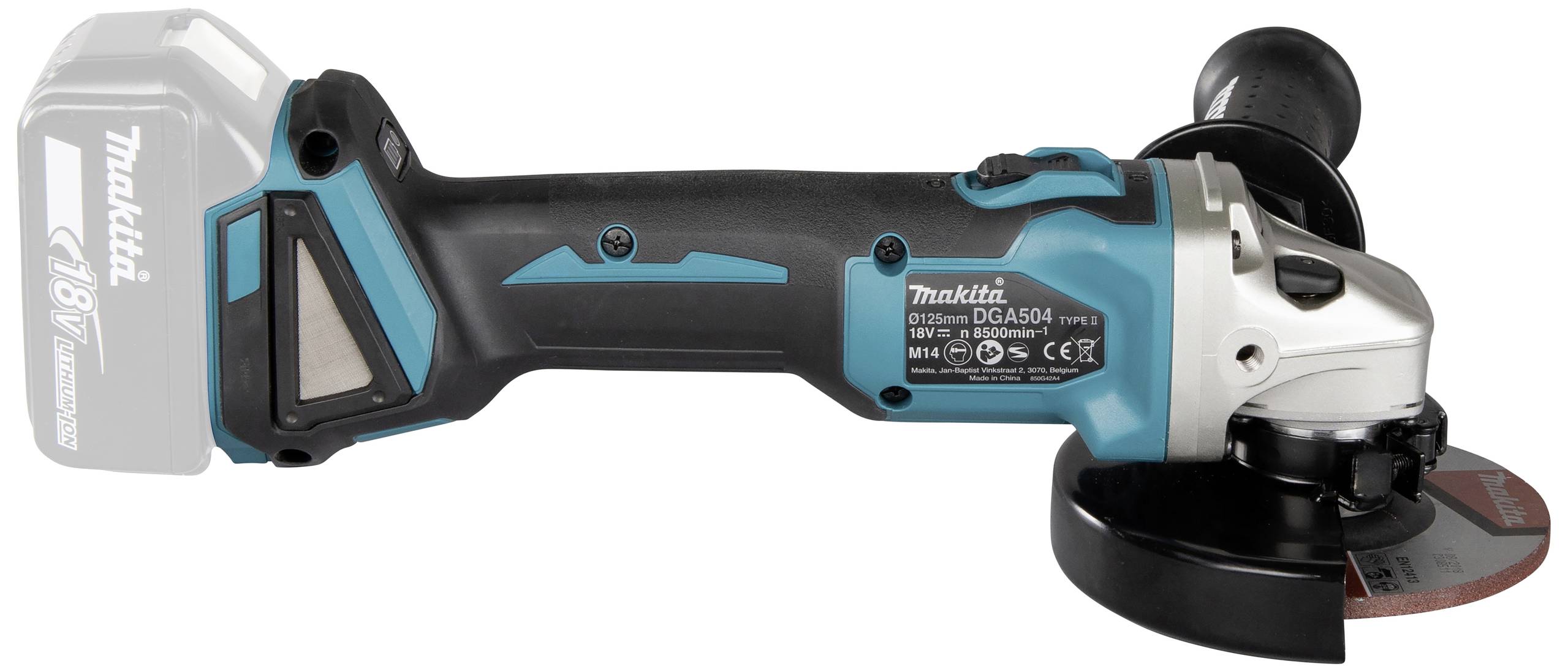 Makita DGA504Z Akku-Winkelschleifer 125 mm ohne Akku 18 V