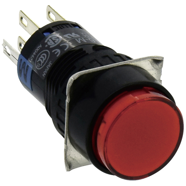 Idec AL6M-M24P-R AL6M-M24P-R Leuchtdrucktaster 250V 1A 2 x Aus/(Ein) tastend Rot IP65 1St.