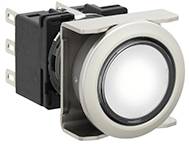 Idec LB6ML-M1T64PW LB6ML-M1T64PW Leuchtdrucktaster 250 V, 125 V, 30V 5A 2 x Aus/(Ein) tastend (Ø) 22mm IP65 1St.