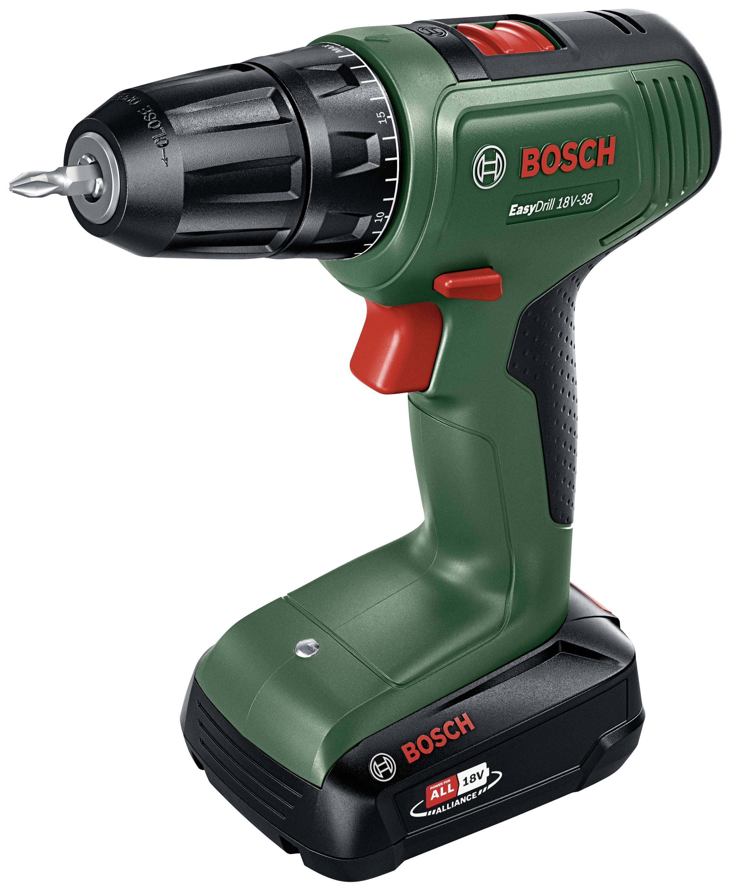 Bosch Home and Garden EasyDrill 18V-38 06039D8003 Akku-Bohrschrauber 18 V 2 Ah Li-Ion inkl. Akku, inkl. Ladegerät, inkl. Koffer