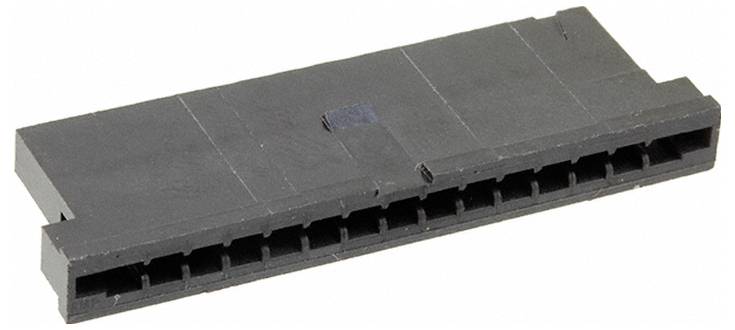 Ein schwarzes rechteckiges 12-polig weibliches Steckverbindungssystem, typischerweise für elektronische Verdrahtung oder Geräteverbindung verwendet.