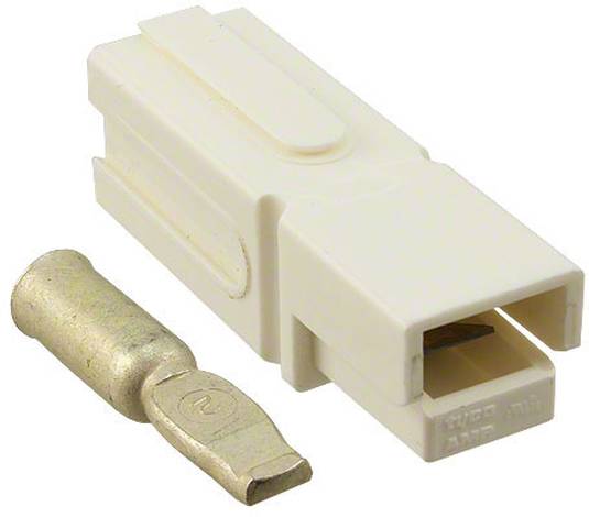 Ein Metallringanschluss mit einer grauen isolierten Aderendhülse, verwendet zum sicheren Verbinden von elektrischen Drähten.