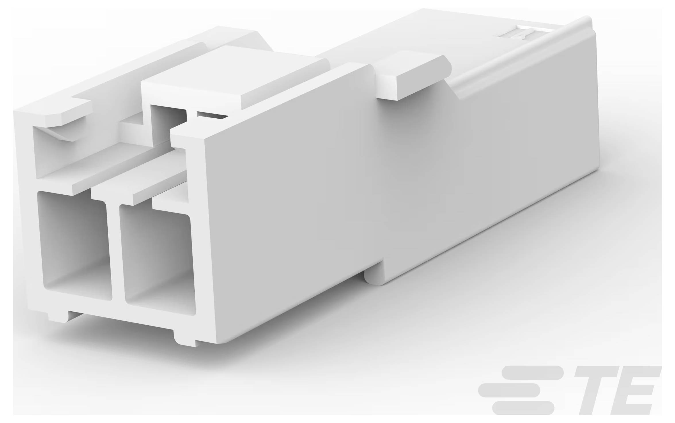 Ein metallisches elektronisches Bauteil mit mehreren farbigen Drähten (rot, blau, grün, gelb), die sich von ihm erstrecken, gekennzeichnet mit elektrischen Spezifikationen.