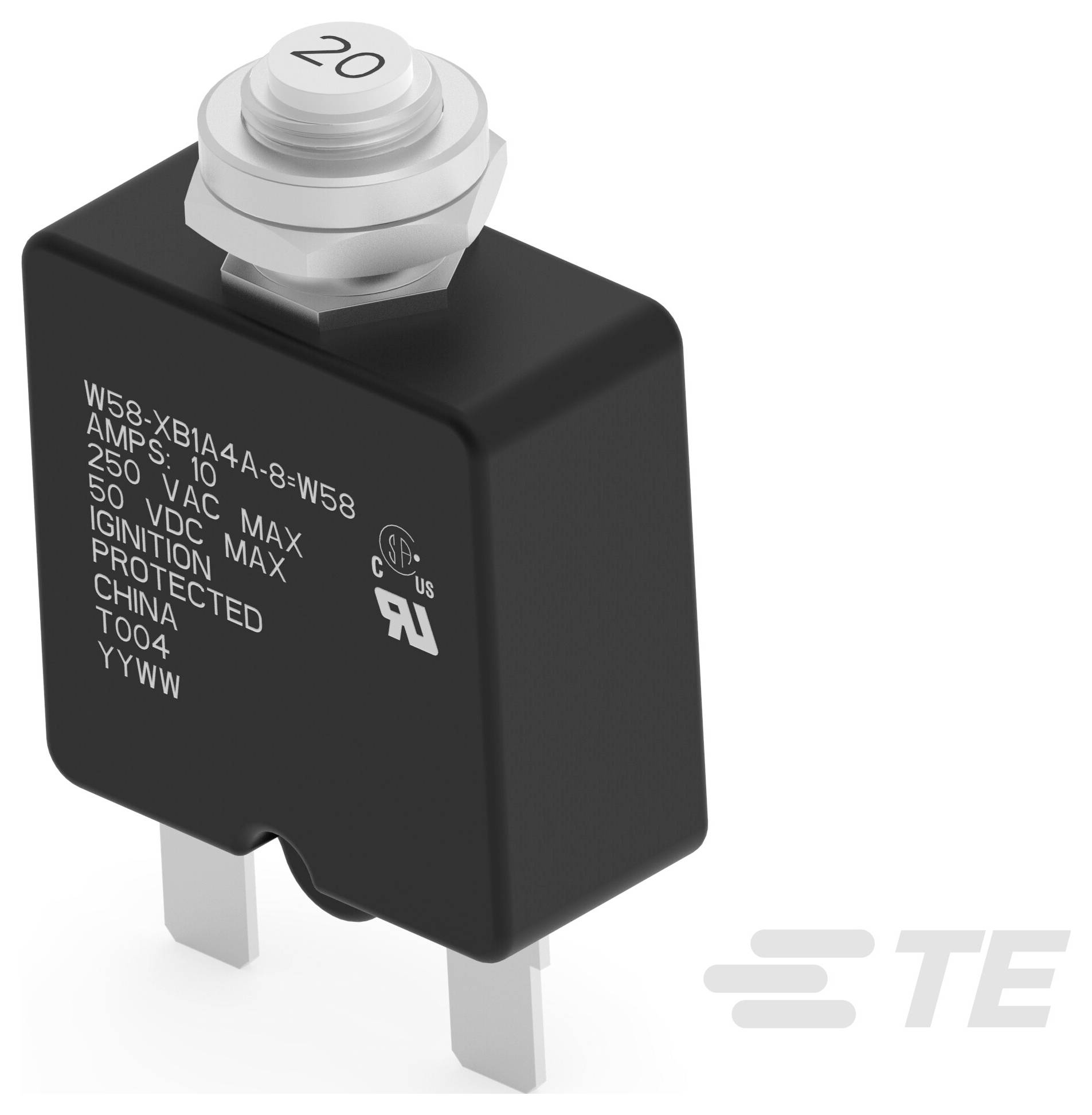 TE Schrack Relais mit Spezifikationen: ST 3F LC4, 6A/250V. Relais 60V=Spule verwenden. Hergestellt von TE Connectivity Trutnov s.r.o., Tschechische Republik.