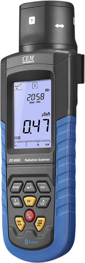 DT-9501 Geigerzähler Strahlung: Alpha, Beta, Gamma, Röntgen akustischer Warnton, inkl. Auswertungssoftware, Datenlogger