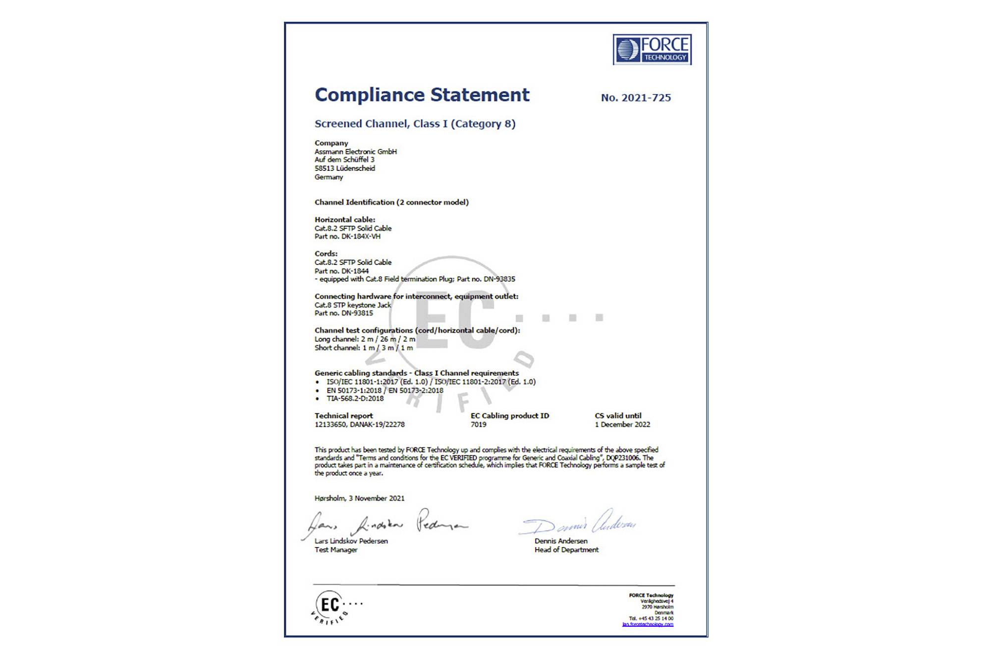 Digitus DK-1843-VH-1 Netzwerkkabel CAT 8.1 S/FTP 4 x 2 x 0.32mm² Grün 100m