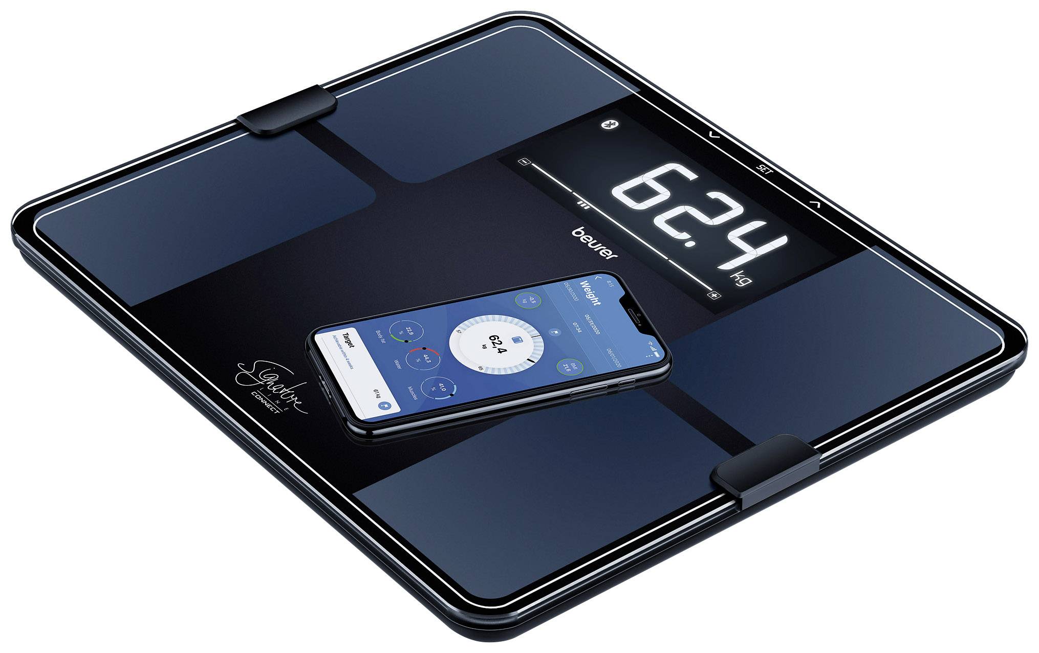 Beurer BF 915 Personenwaage digital Wägebereich (max.)=200kg Schwarz Mit Bluetooth