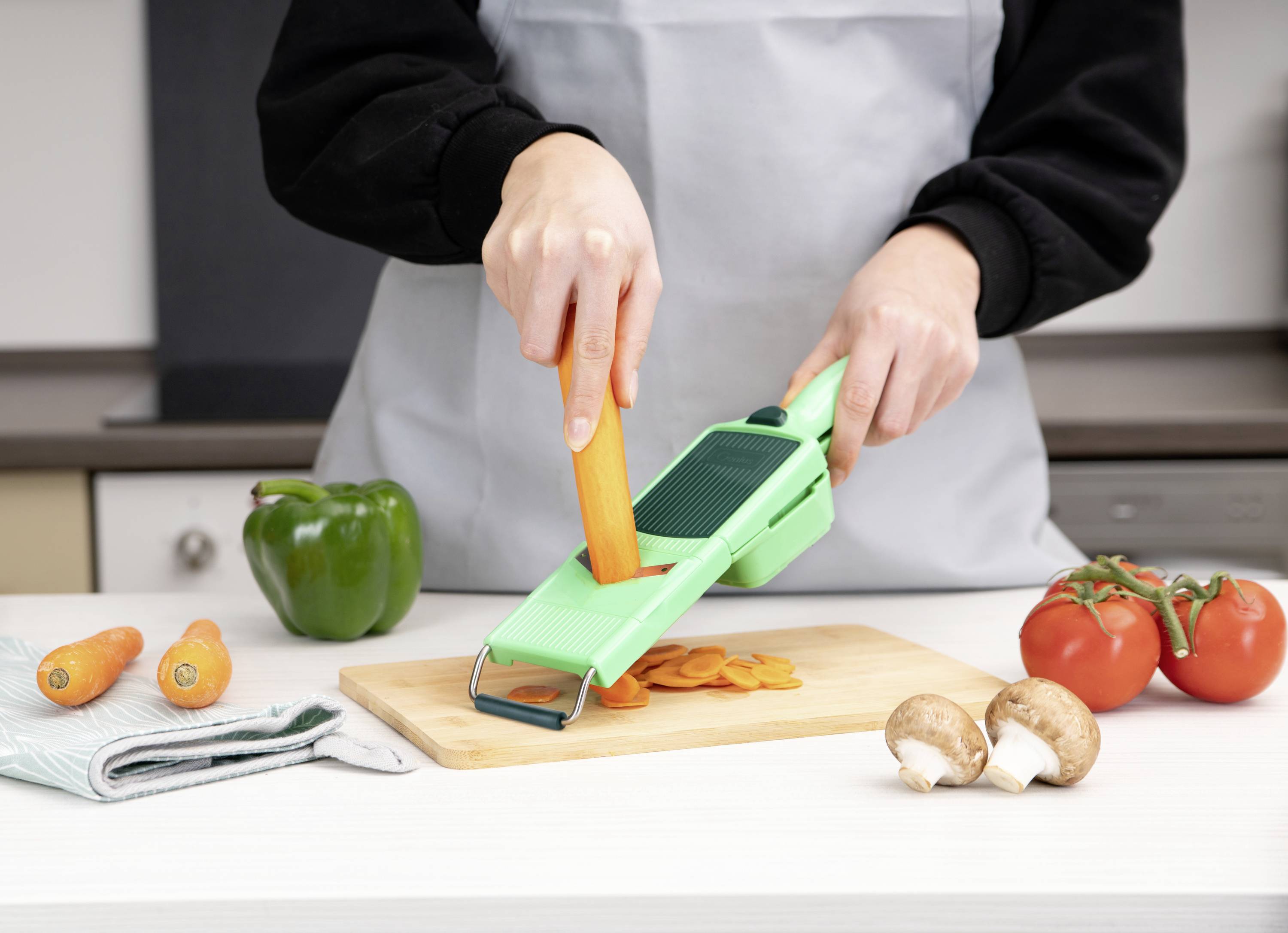 Nicer Dicer 34267 Quick Professional, Set 12-tlg., grün