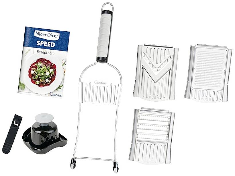 Nicer Dicer 34231 Speed, Set 7-tlg., grau-schwarz