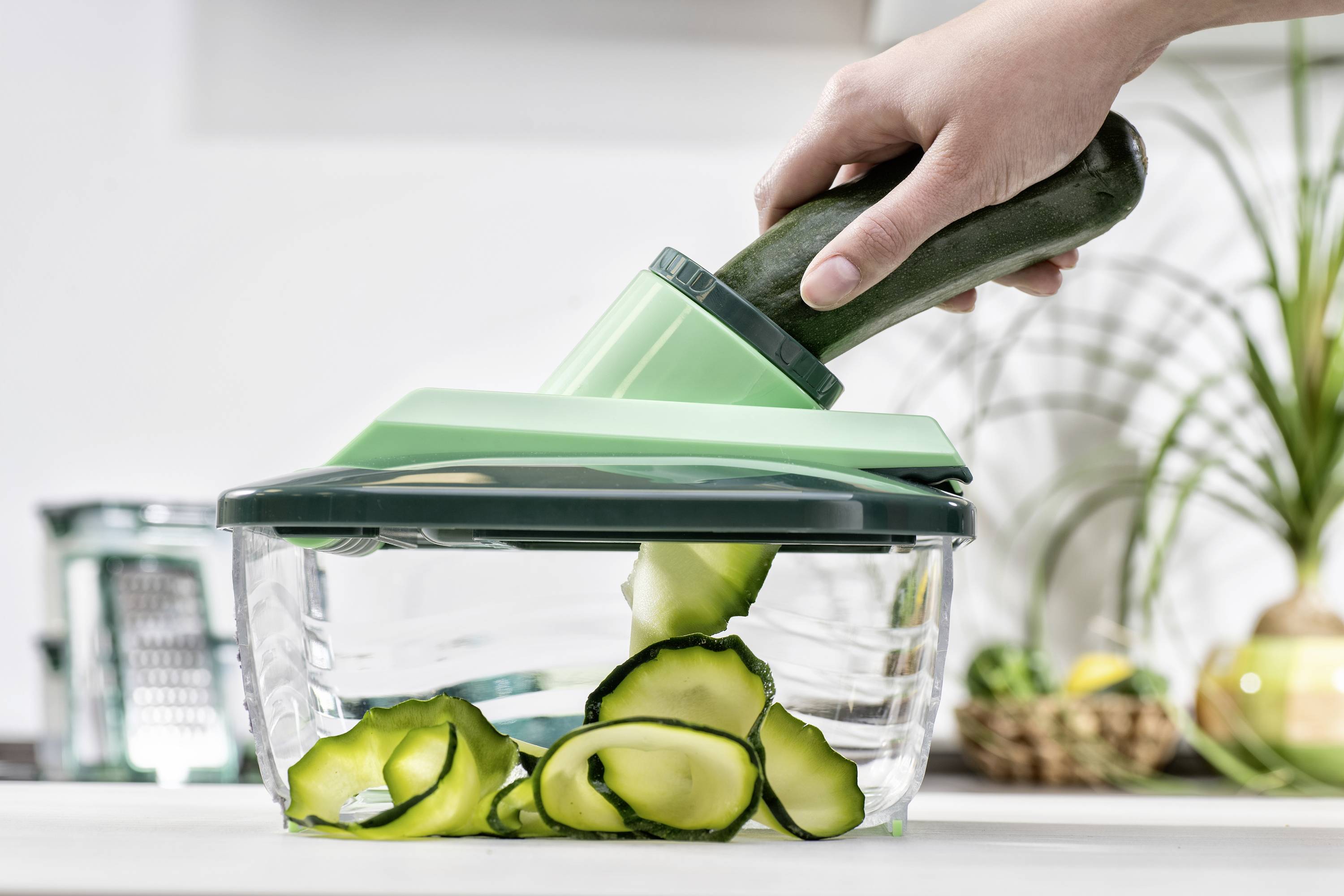 Nicer Dicer 27061 Chef, Set 15-tlg., grün