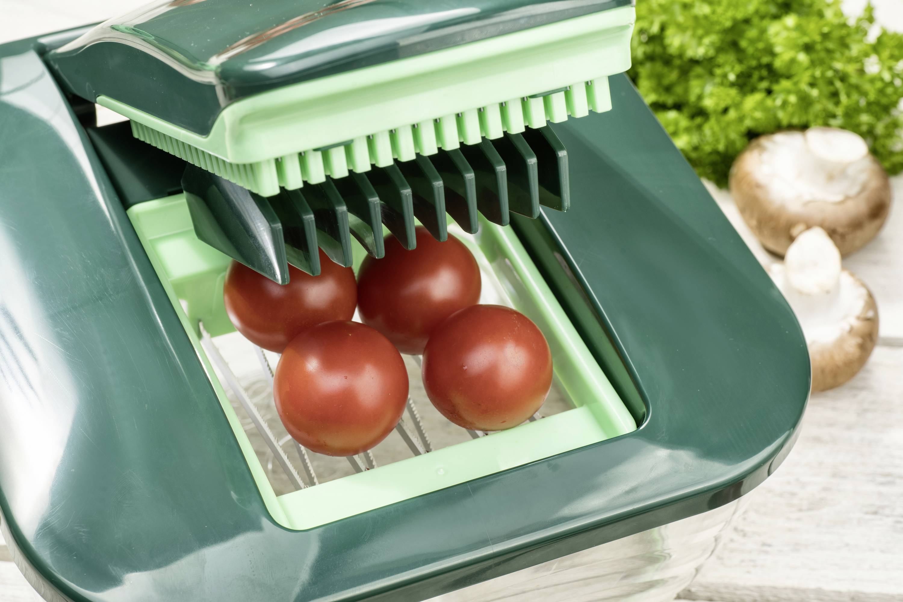 Nicer Dicer 27061 Chef, Set 15-tlg., grün